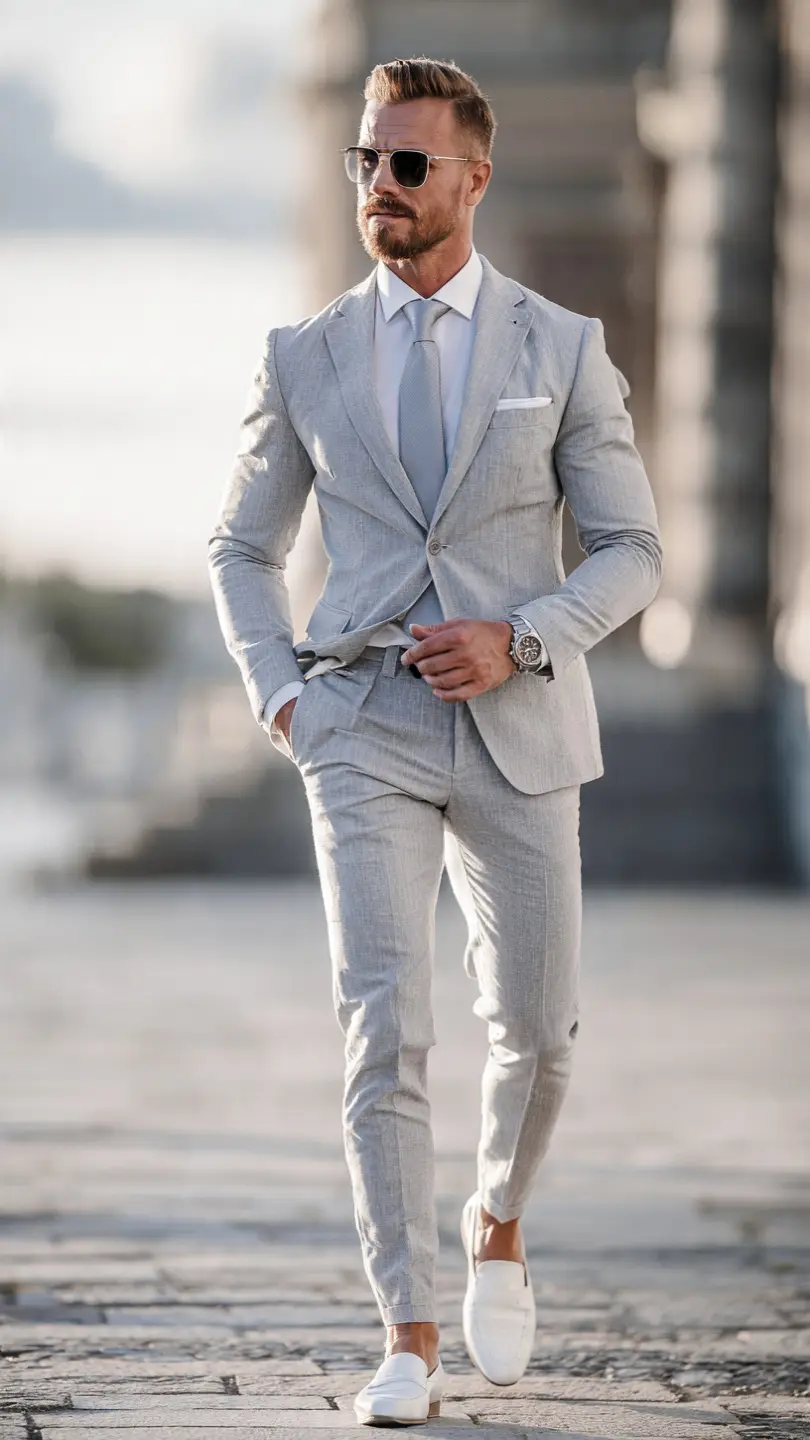 11 Men's Summer Suits That Actually Look Intentional 5 Light Grey Suit