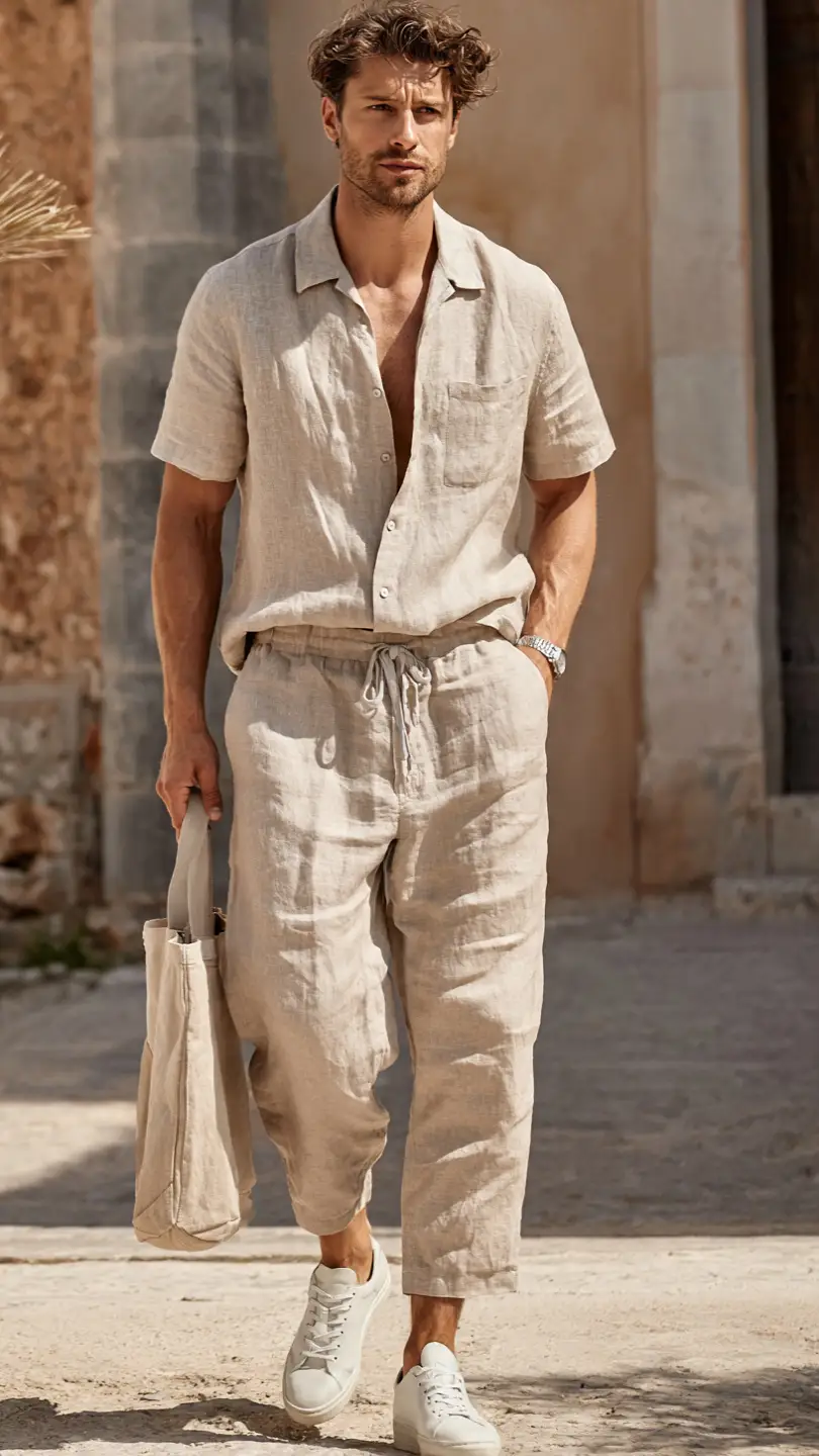 Spain Outfits for Men for a Sharp European Look 3 Linen Set — The One That Does Everything 1