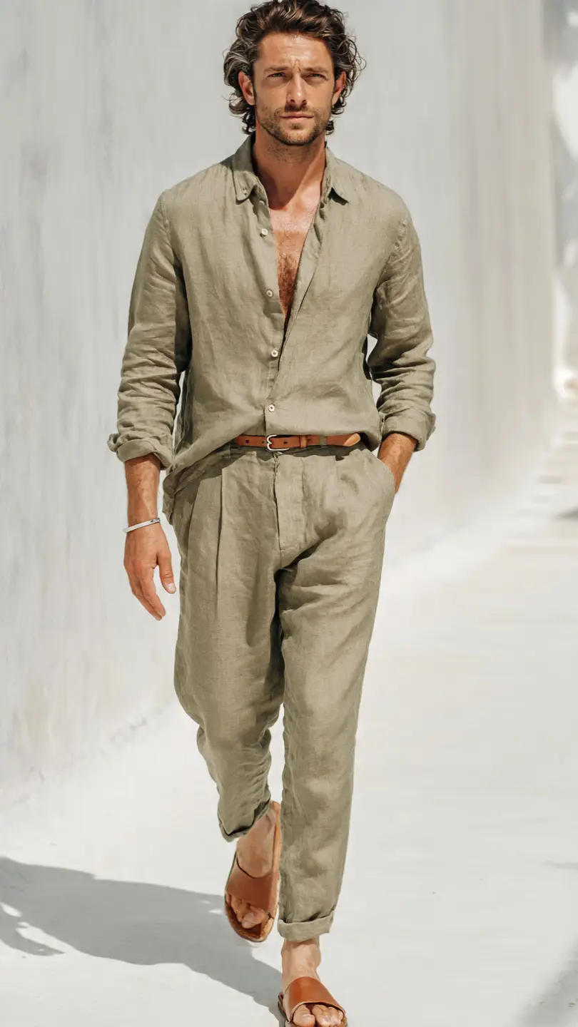 Easy Men’s Summer Outfits for Every Occasion 3 Linen Set