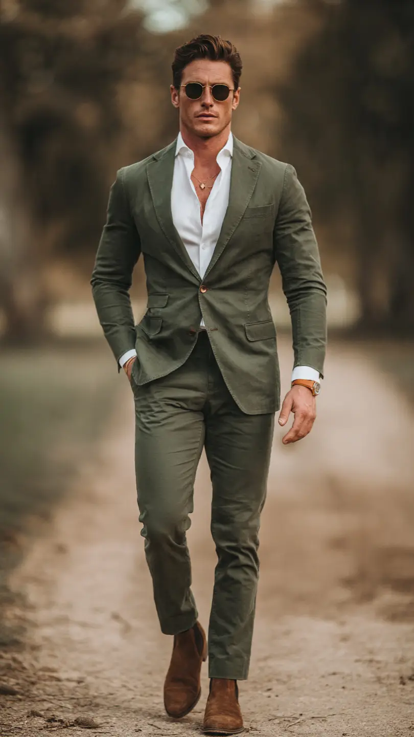 11 Men's Summer Suits That Actually Look Intentional 8 Olive Suit