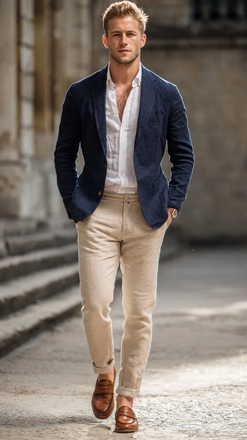 11 Men's Summer Suits That Actually Look Intentional 10 Soft Blazer and Trouser Combination