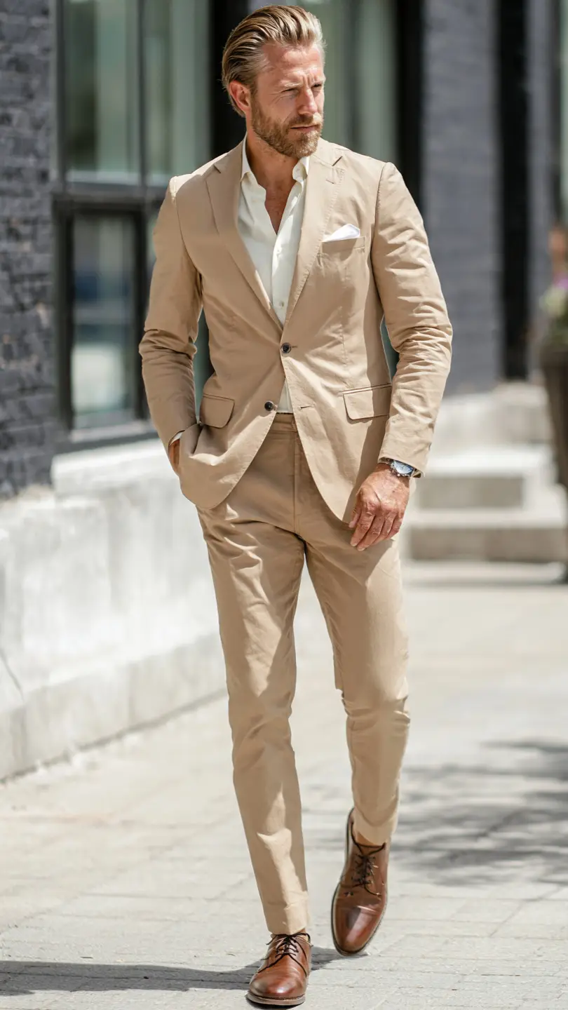 11 Men's Summer Suits That Actually Look Intentional 6 Tan Suit