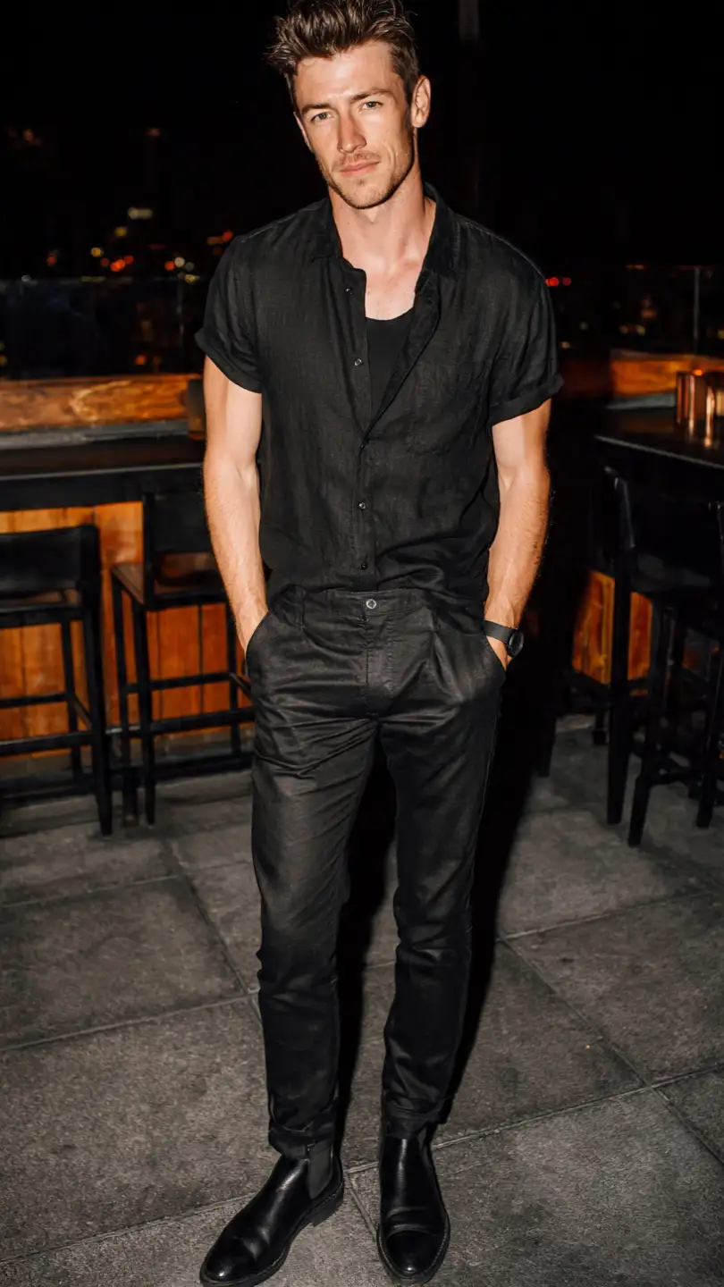What Makes the Perfect Men Summer Night Outfit? 7 The All-Black Summer Night