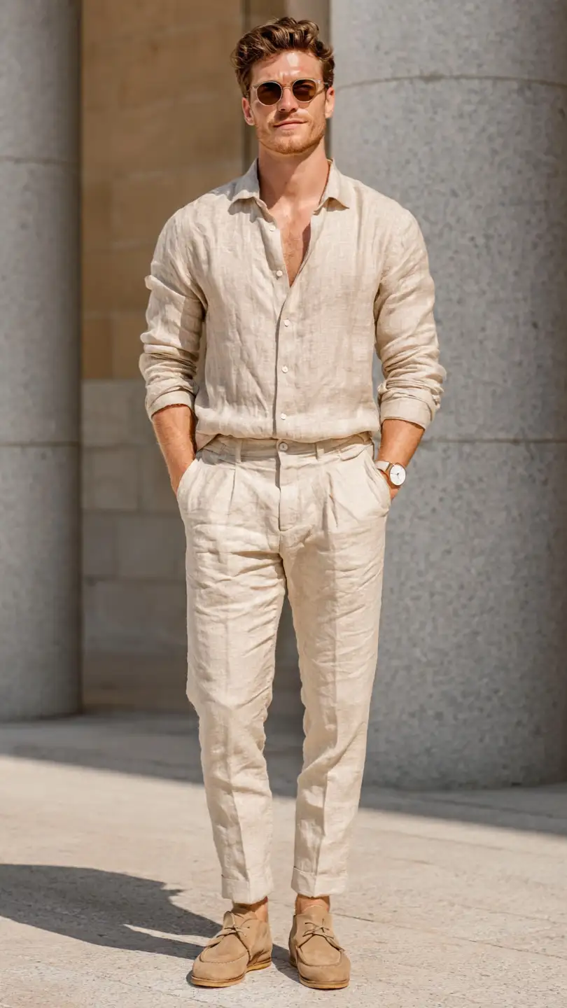 What Makes a Men Summer Date Outfit Look Instantly More Attractive? 10 The All-Neutral Casual