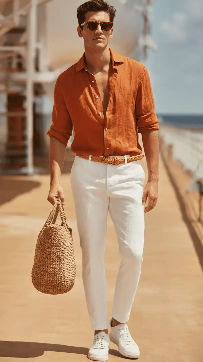 Cruise Outfits for Men: From Deck to Dinner 15 The Island Hopper — Colour Without Looking Like a Souvenir Stand