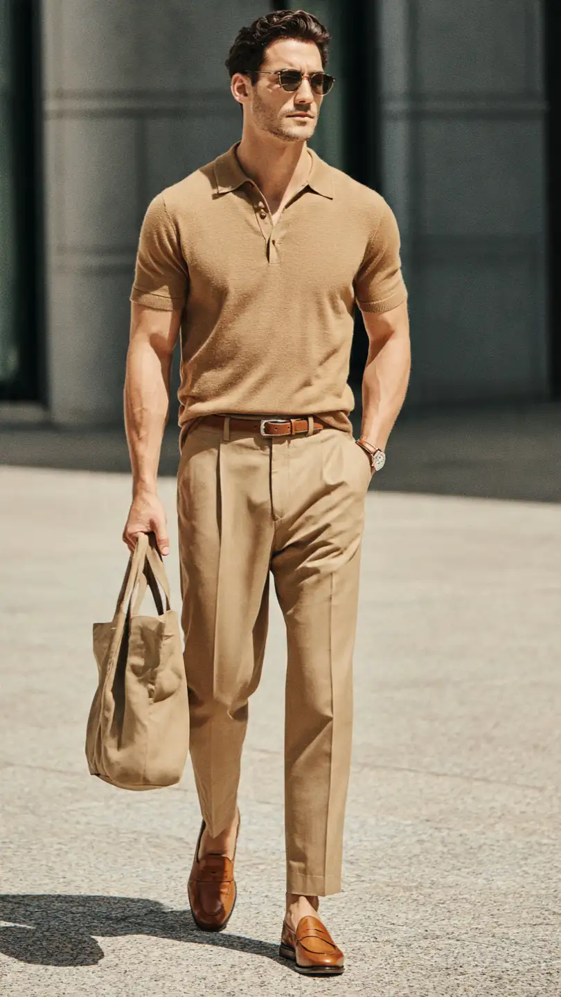 12 Quiet Luxury Men Summer Styles That Actually Look Expensive 8 The Knit Polo — Texture as the Statement