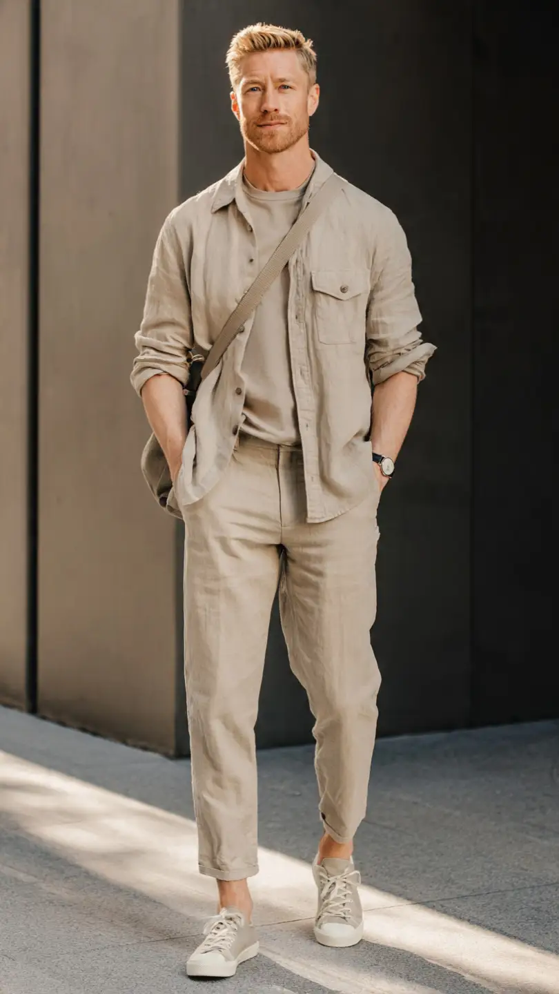 11 Stylish Men Summer Wear Ideas for Hot Days 8 The Lightweight Overshirt Combo