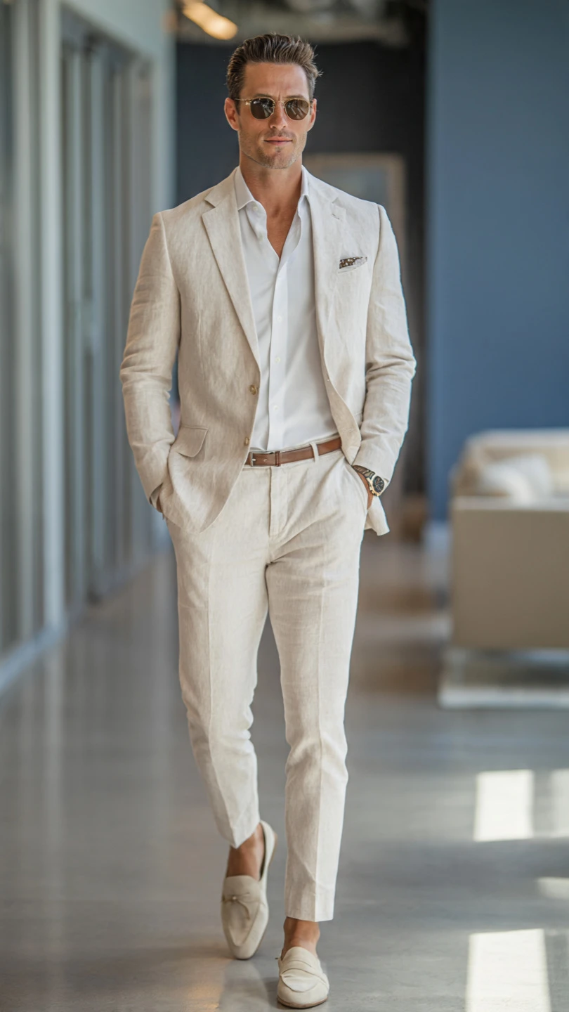 Men Summer Business Casual Looks for Work & Beyond 6 The Lightweight Suit Combo