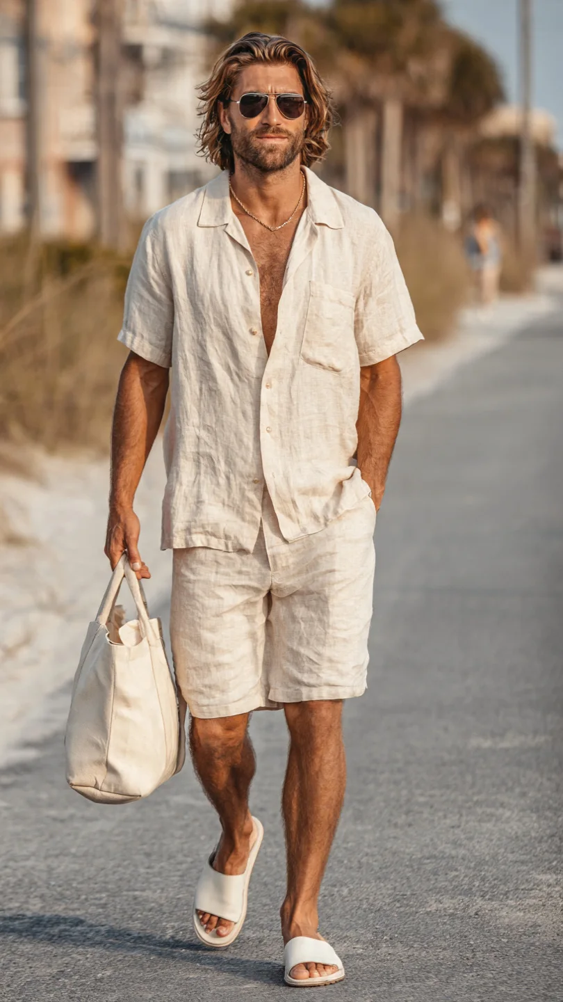 Men Summer Beach Outfits That Beat the Heat 3 The Linen Set