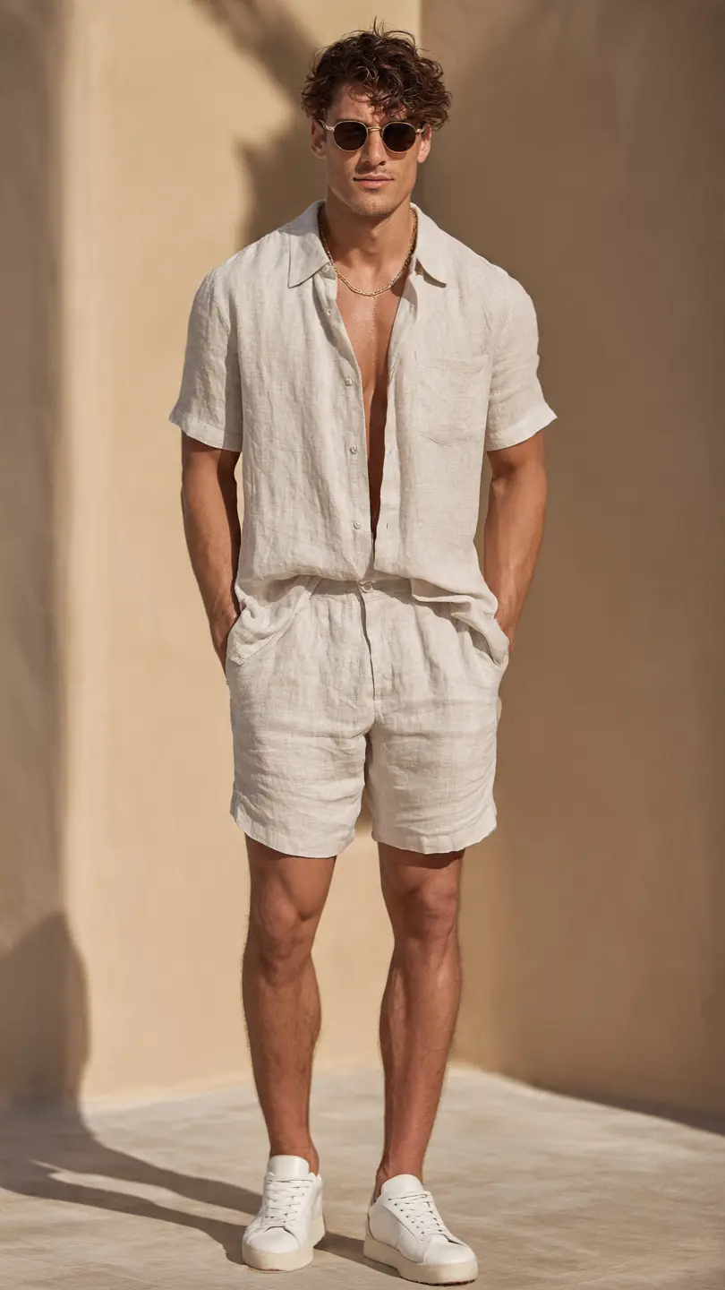 8 Cool Men Summer Party Outfit Ideas for Hot Days 3 The Linen Set