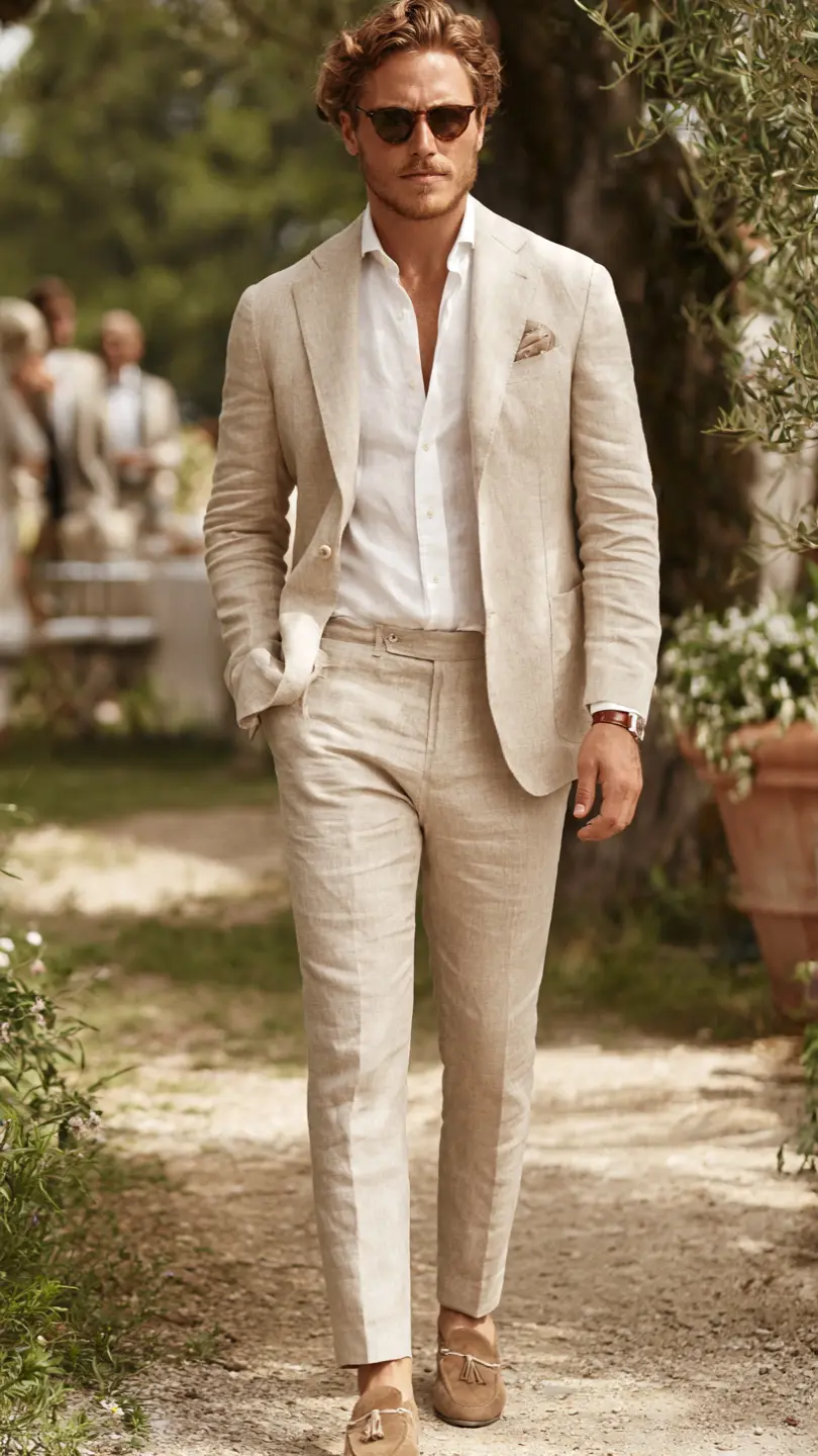 Men's Summer Linen: 12 Easy Looks That Always Work 4 The Linen Suit Combo — Formal Without the Heat Stroke
