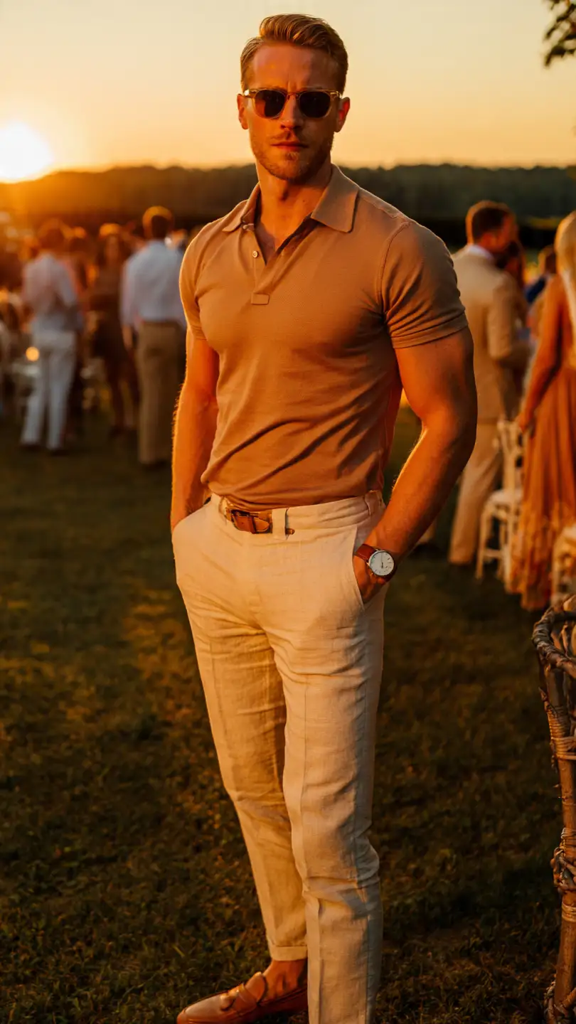 What Makes the Perfect Men Summer Night Outfit? 8 The Polo + Linen Trouser