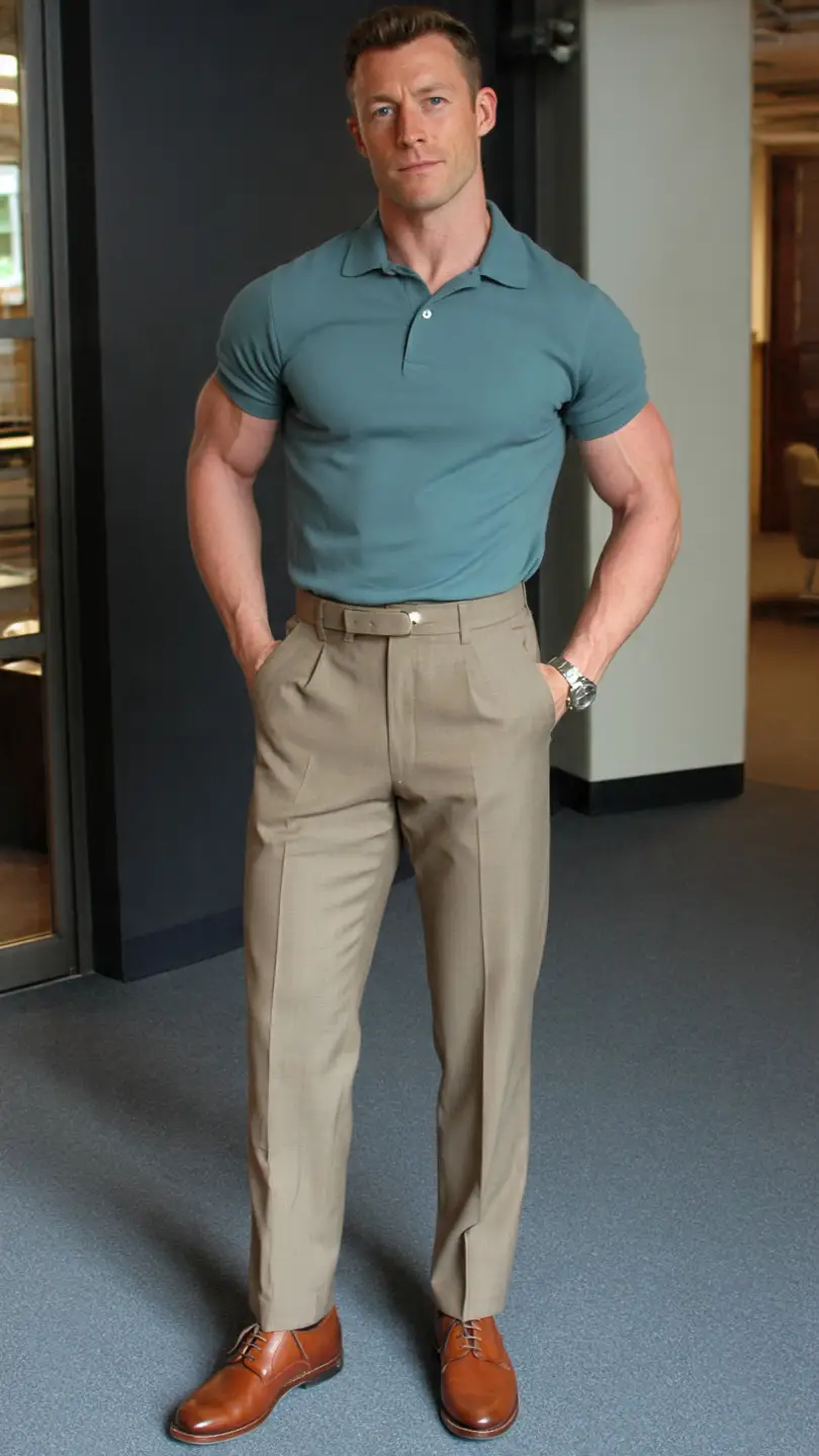 Men Summer Business Casual Looks for Work & Beyond 5 The Polo and Trouser Combo