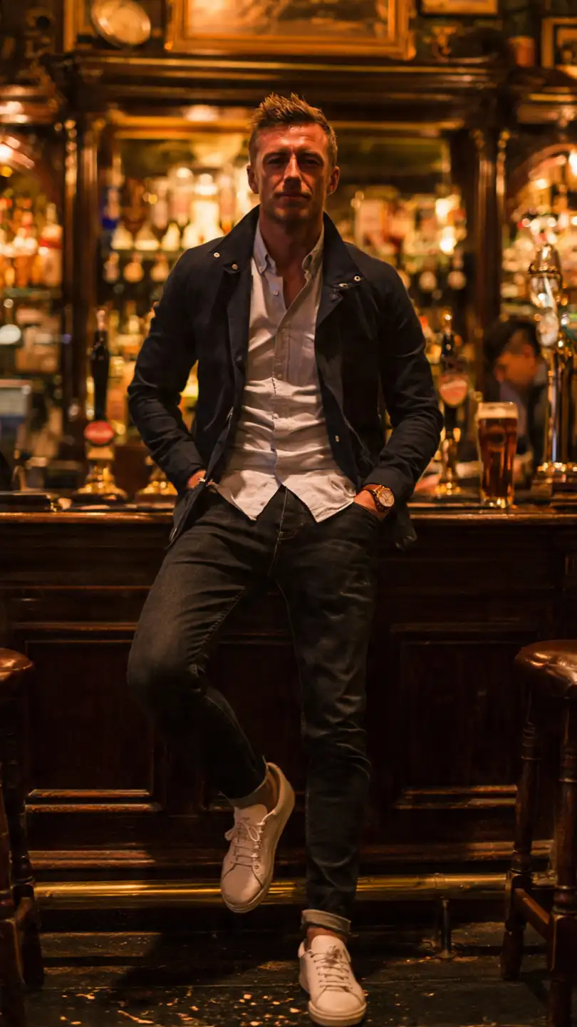 London Outfits for a Stylish Trip to the City 7 The Pub Night — Smart Casual That Reads as Social