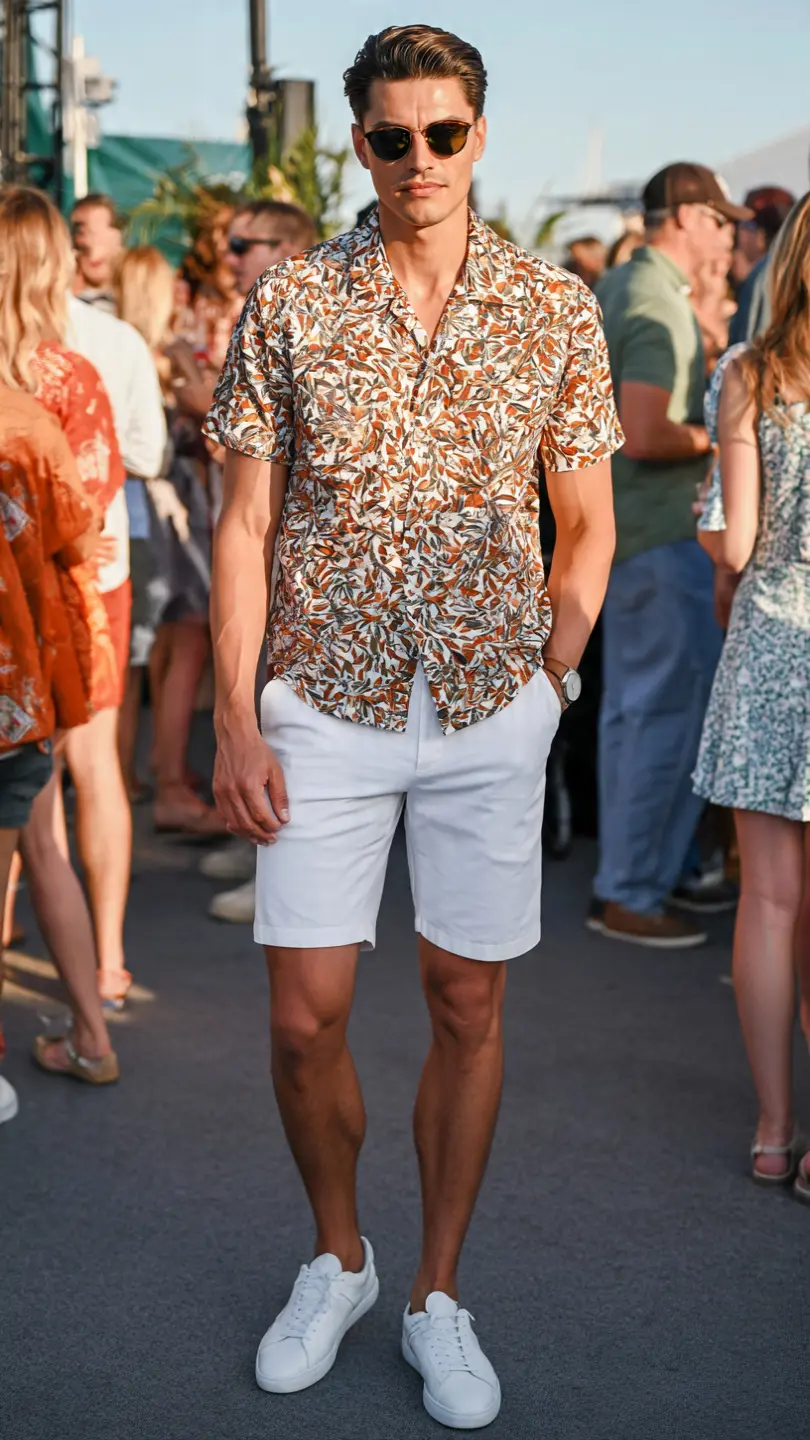 8 Cool Men Summer Party Outfit Ideas for Hot Days 4 The Resort Button-Down