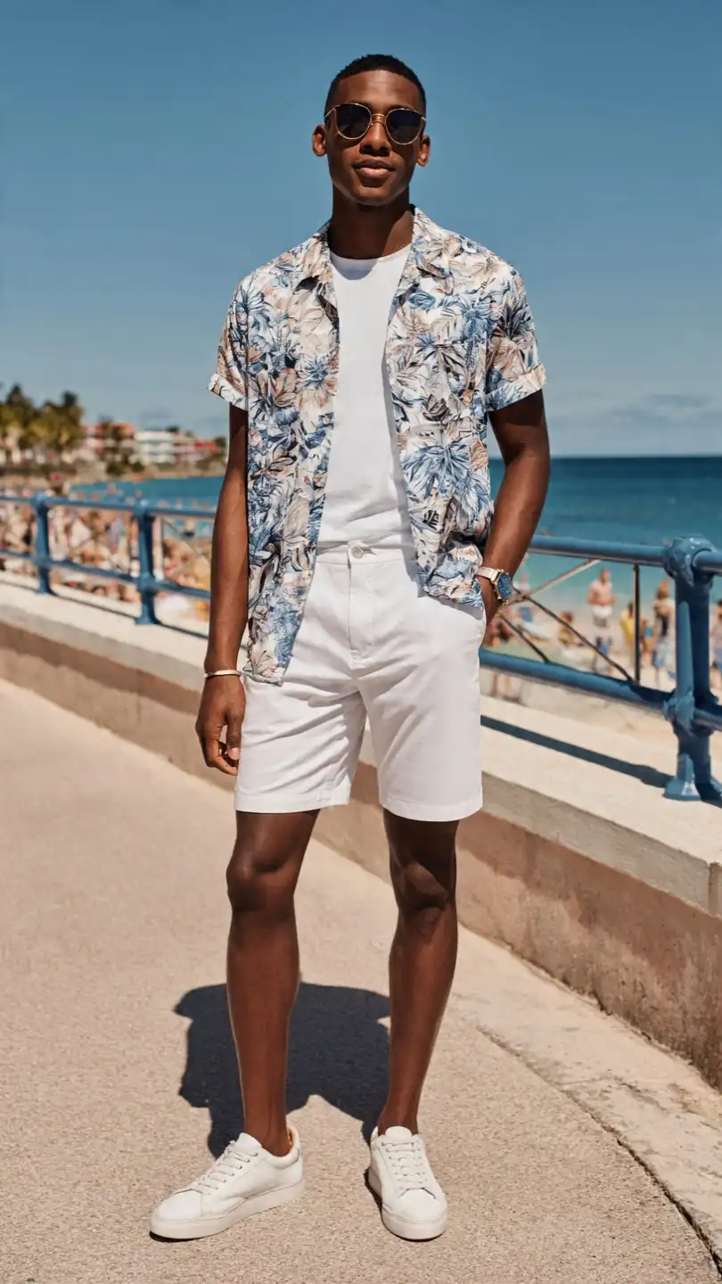Men Summer Vacation Outfits for Every Getaway 4 The Resort Shirt and Chino Shorts