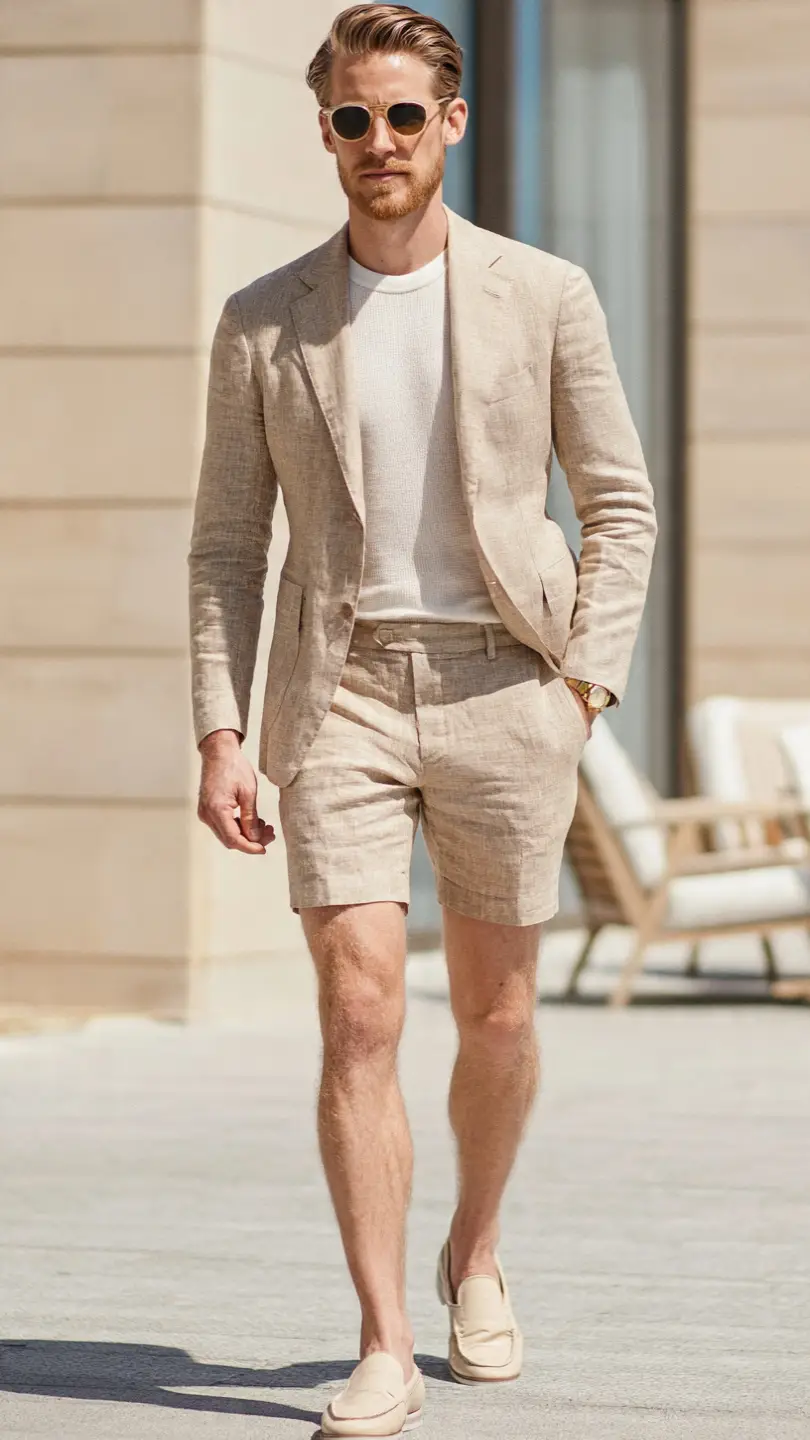 Men Summer Vacation Outfits for Every Getaway 13 The Shorts Suit