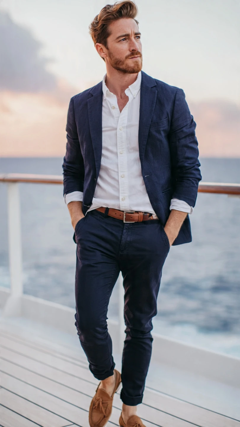 Cruise Outfits for Men: From Deck to Dinner 5 The Smart-Casual Evening — The Dress Code Most Men Misread