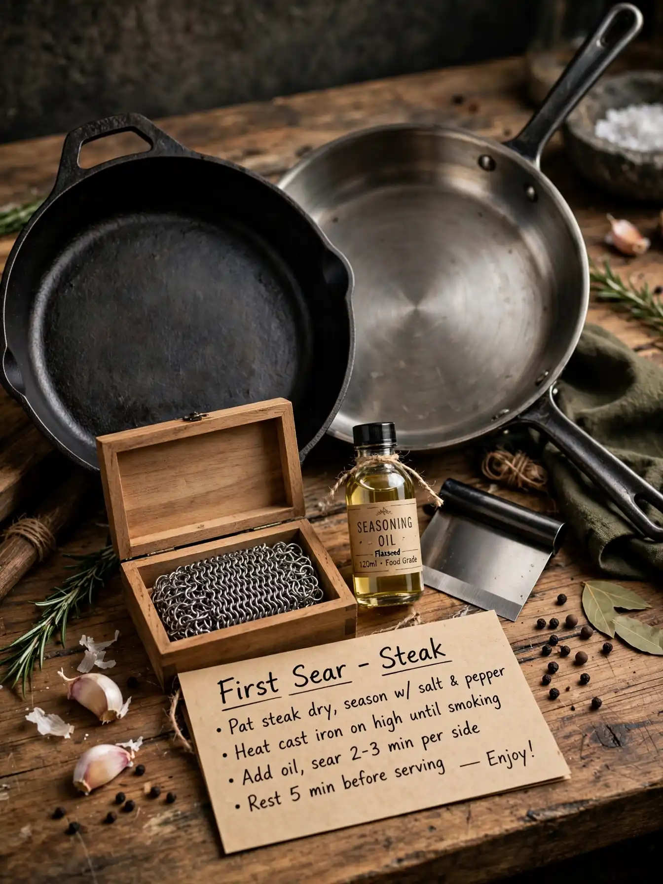 A Cast Iron or Carbon Steel Pan