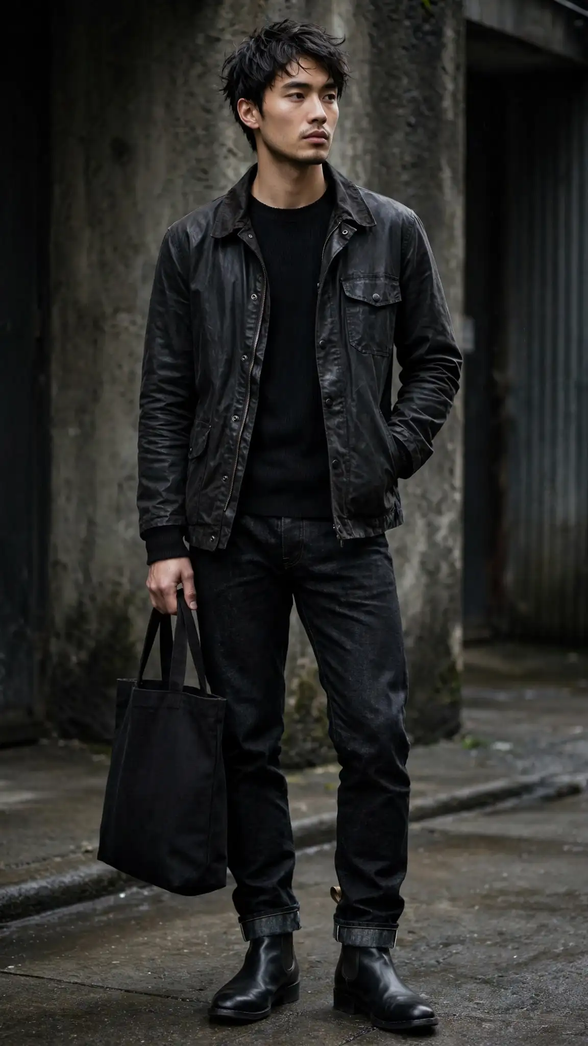 All-Black With One Texture Break