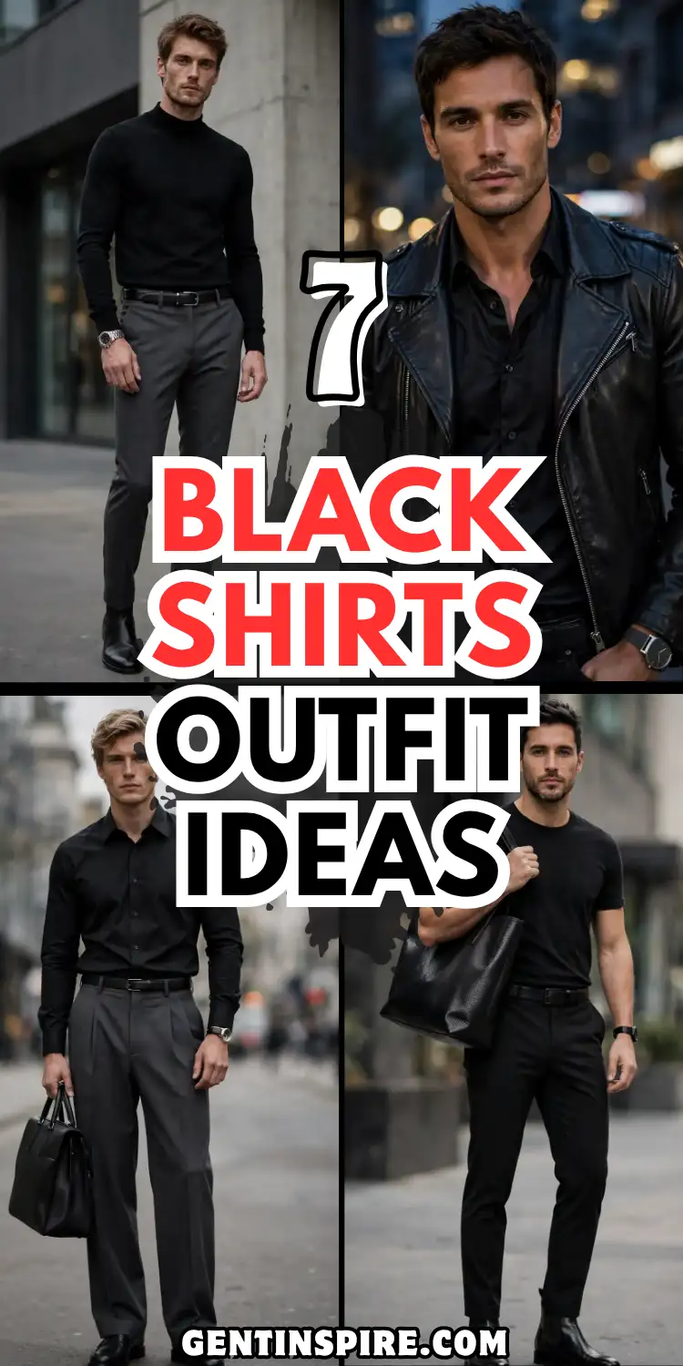 Black Shirts Outfit: 7 Inspiration for Modern Men 1 Black Shirts Outfit