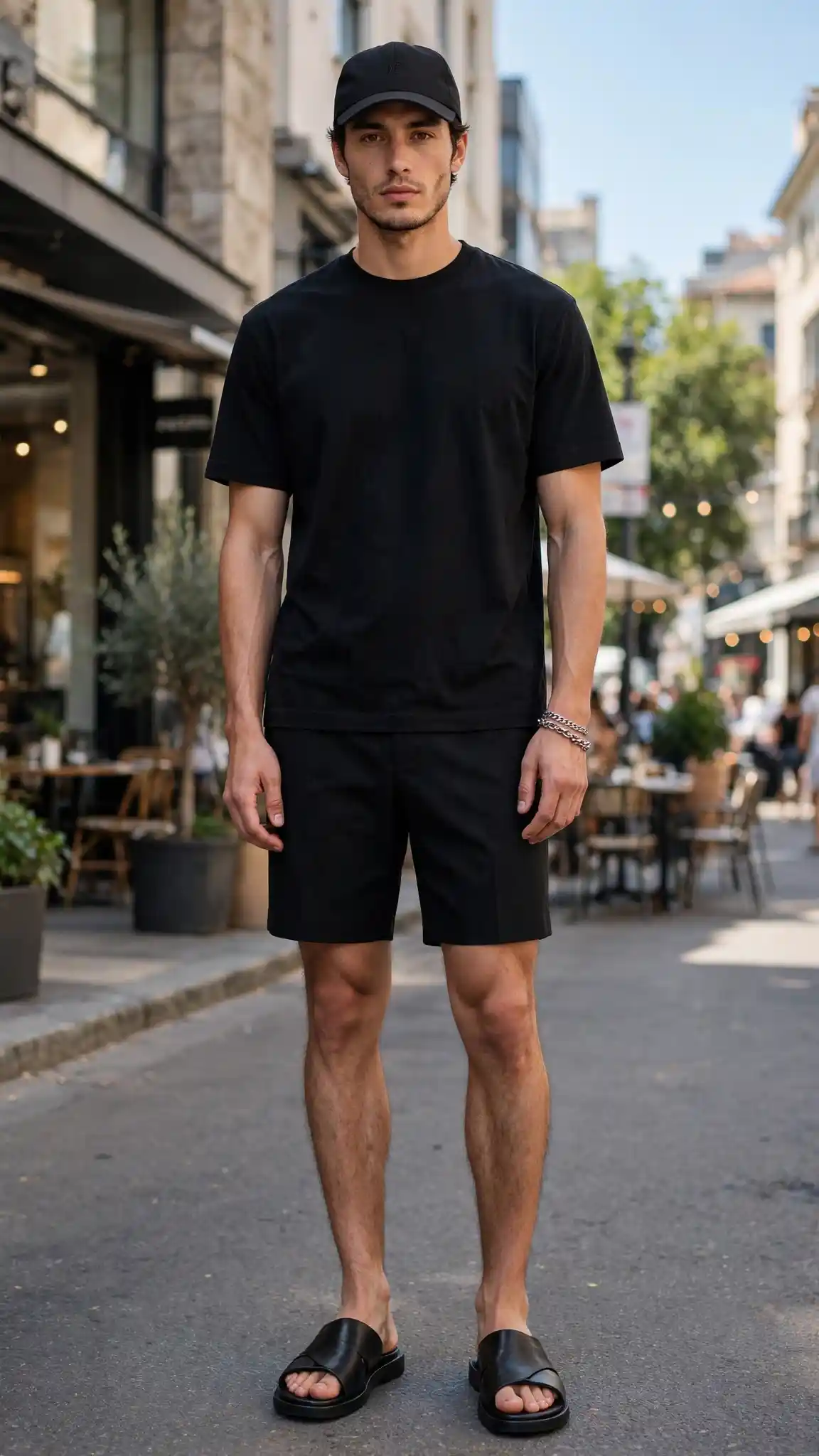 Summer Goth Outfits: 14 Ideas That Feel Cool & Edgy 4 Black Shorts and Structured Tee