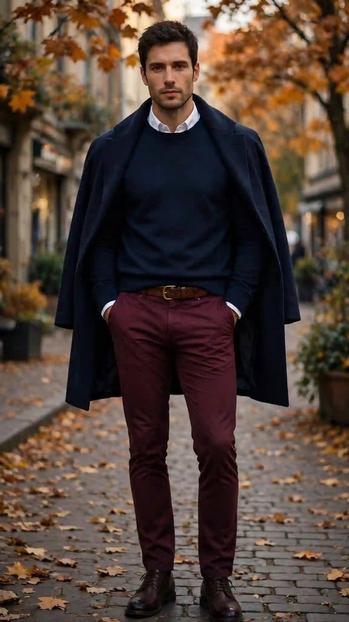 Burgundy and Navy