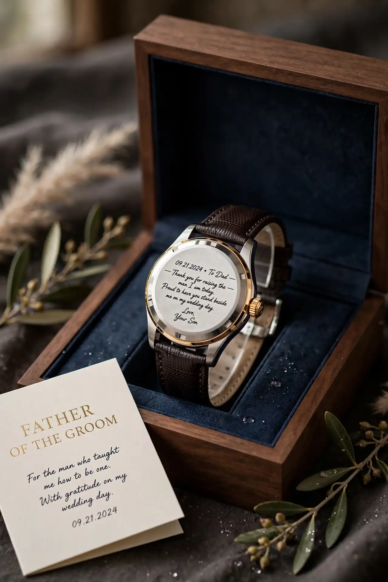 Father of the Groom Gift: 11 Ideas He'll Love 4 Custom Engraved Watch That Marks the Wedding Day