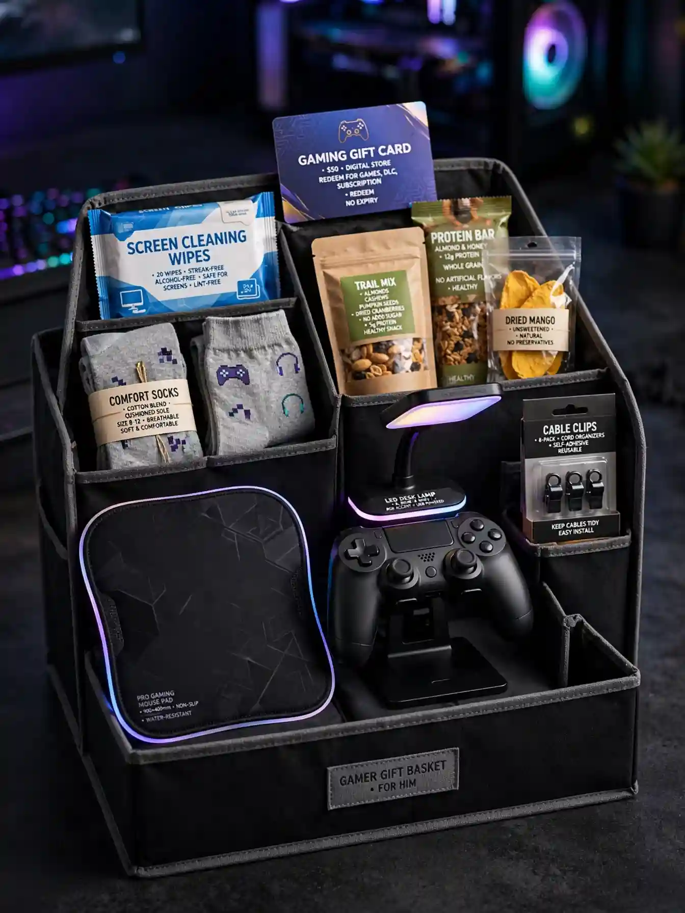 Best Gift Basket Ideas for Men That Stand Out 10 Gamer Gift Basket