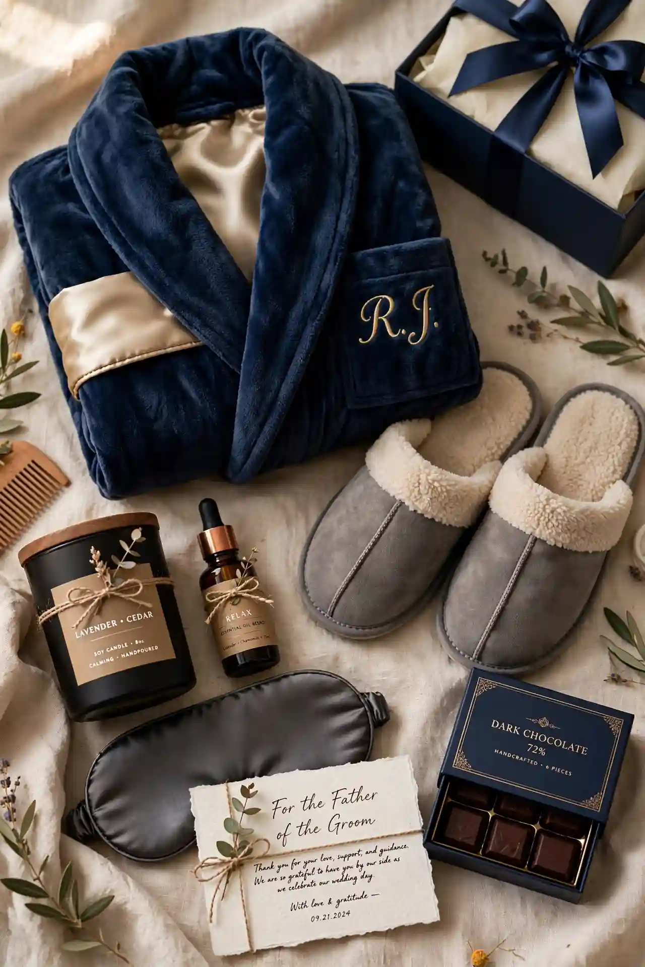 Father of the Groom Gift: 11 Ideas He'll Love 12 Luxury Robe and Comfort Gift Set for Relaxation