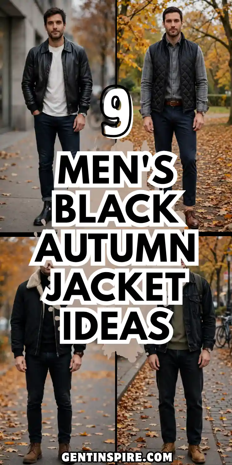 Men's Black Autumn Jacket: 9 Ideas for Every Day 2 Men's Black Autumn Jacket