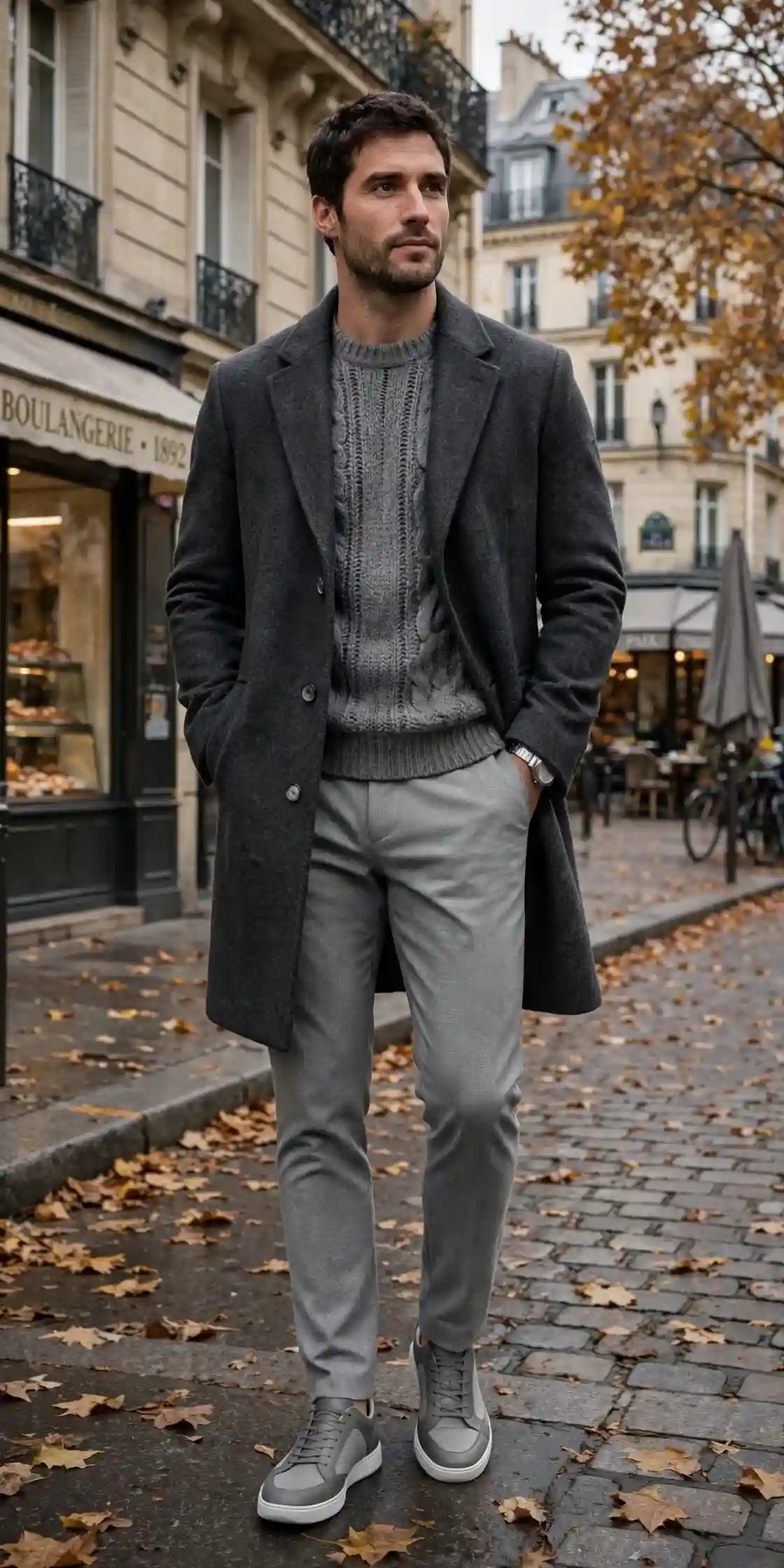 Men Autumn Outfits That Make Getting Dressed Easy 14 Monochrome Grey Outfit