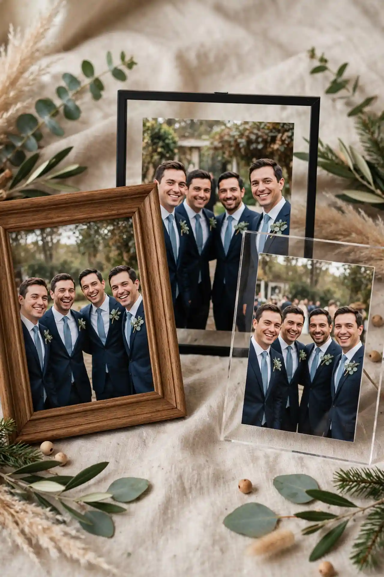Groomsmen Gifts: 9 Ideas That They'll Actually Use 9 Personalized Photo Frames Filled with Wedding Memories