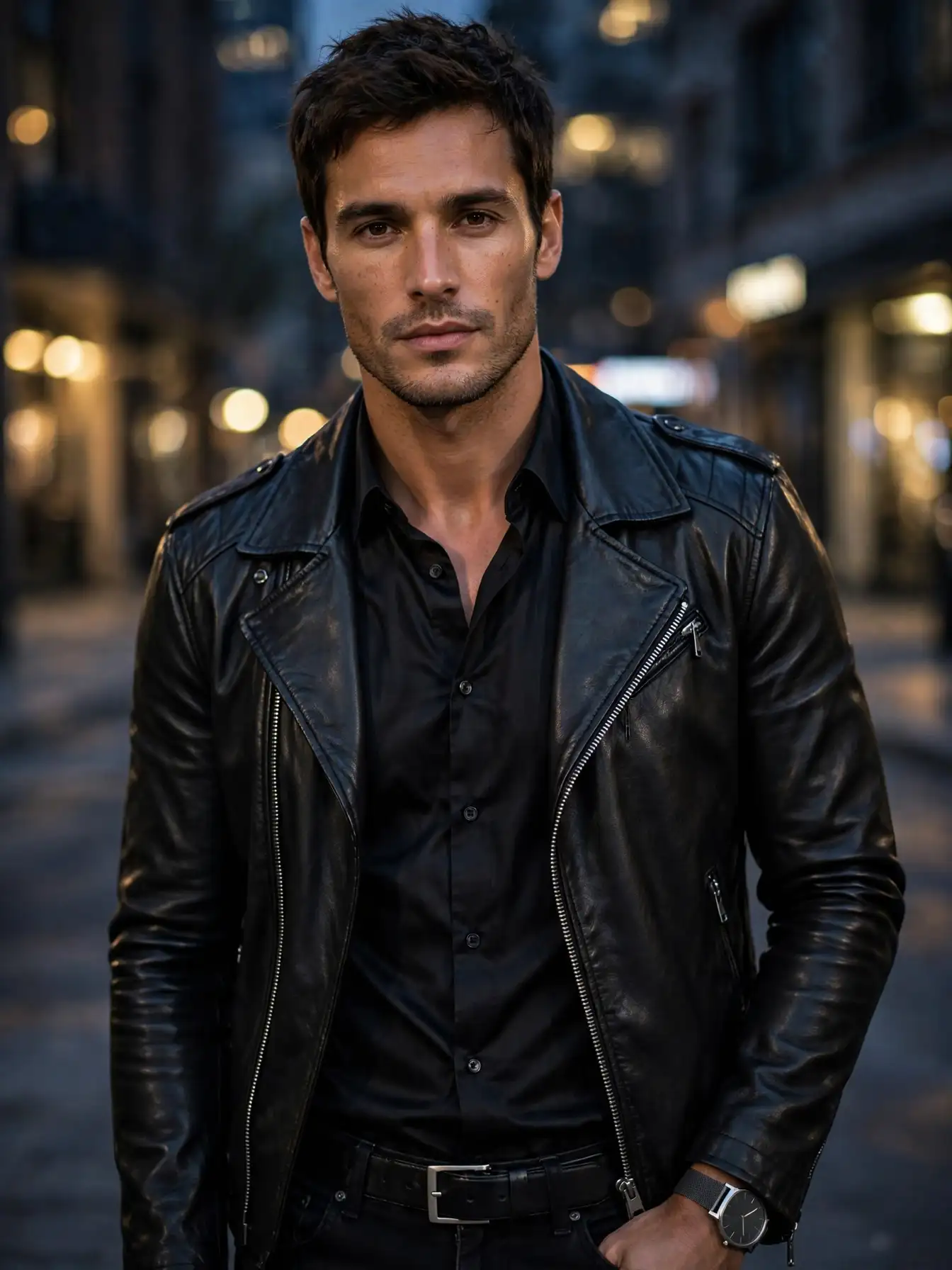 Black Shirts Outfit: 7 Inspiration for Modern Men 3 Rock Solid Leather Accent With a Black Shirt