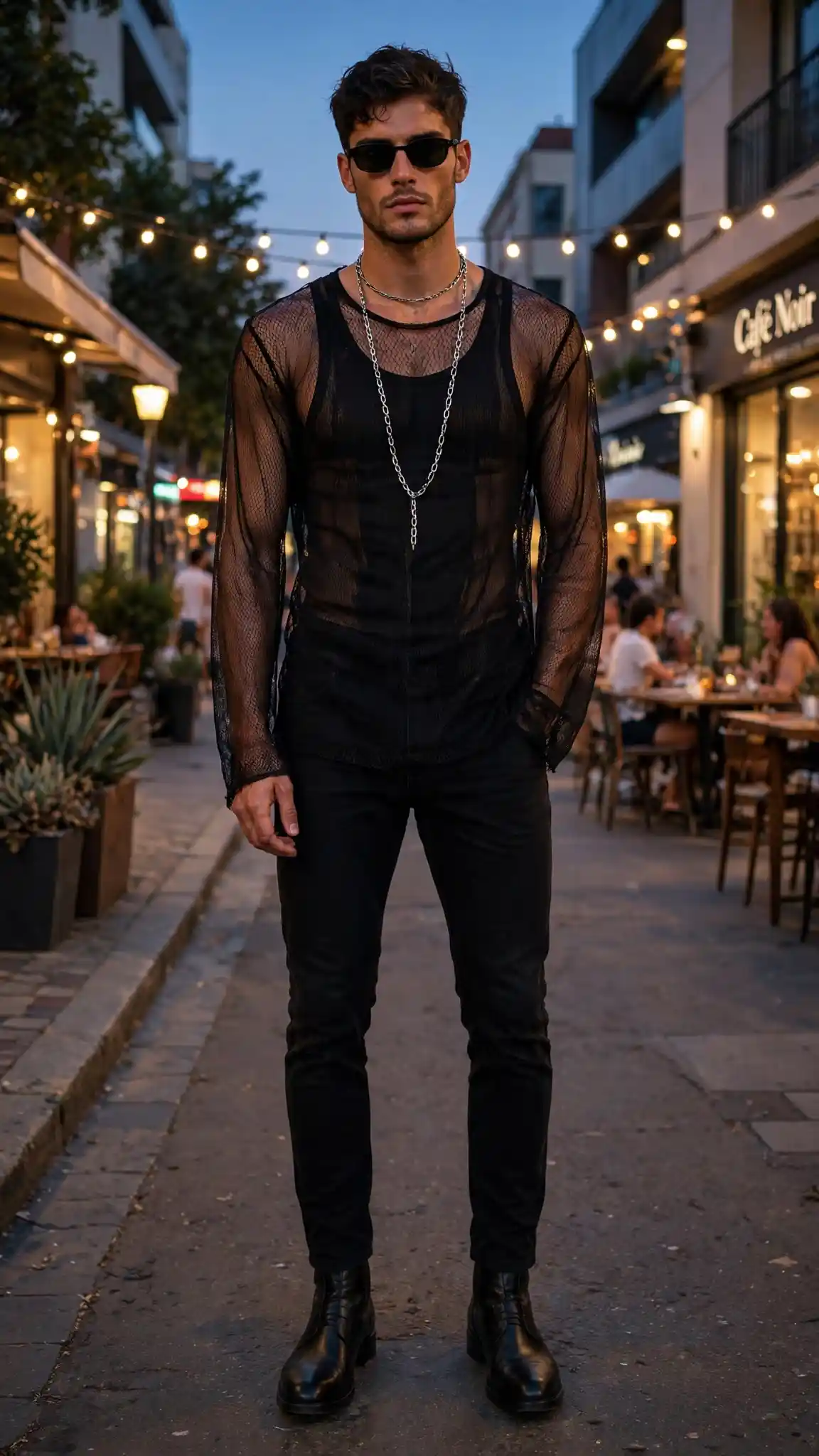 Summer Goth Outfits: 14 Ideas That Feel Cool & Edgy 3 Sheer Black Mesh Top