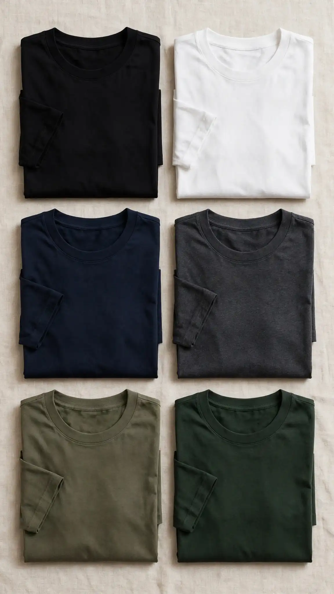Solid Crew Neck T-Shirts