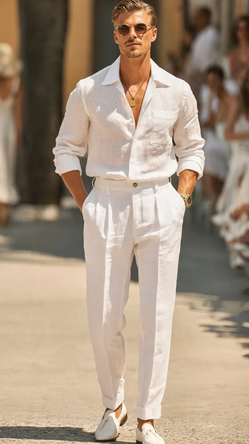 13 Mexican Outfits for Men That Blend Color and Culture 9 The All-White Linen Set — Heat-Proof Formality