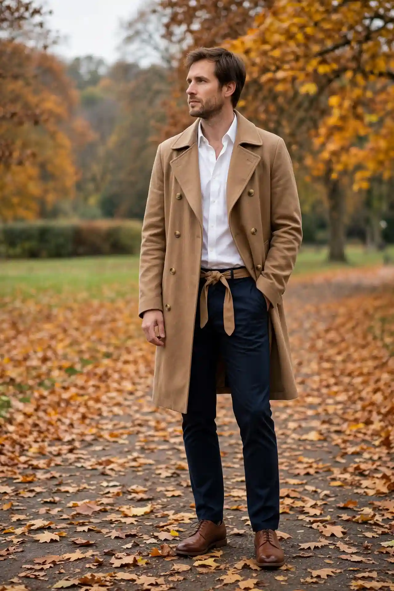 10 Men's Fall Trench Coats for a Timeless Seasonal Look 3 The Camel Classic