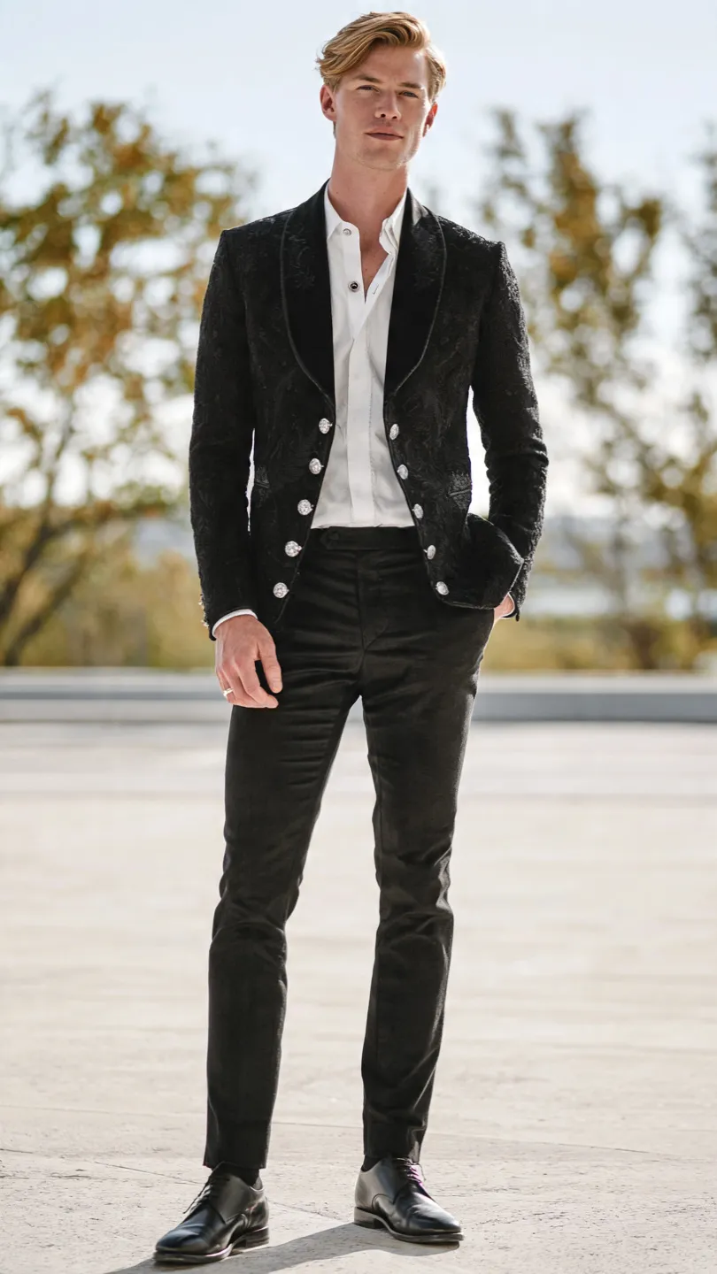 13 Mexican Outfits for Men That Blend Color and Culture 7 The Charro-Inspired Blazer — Occasion Dressing With Spine