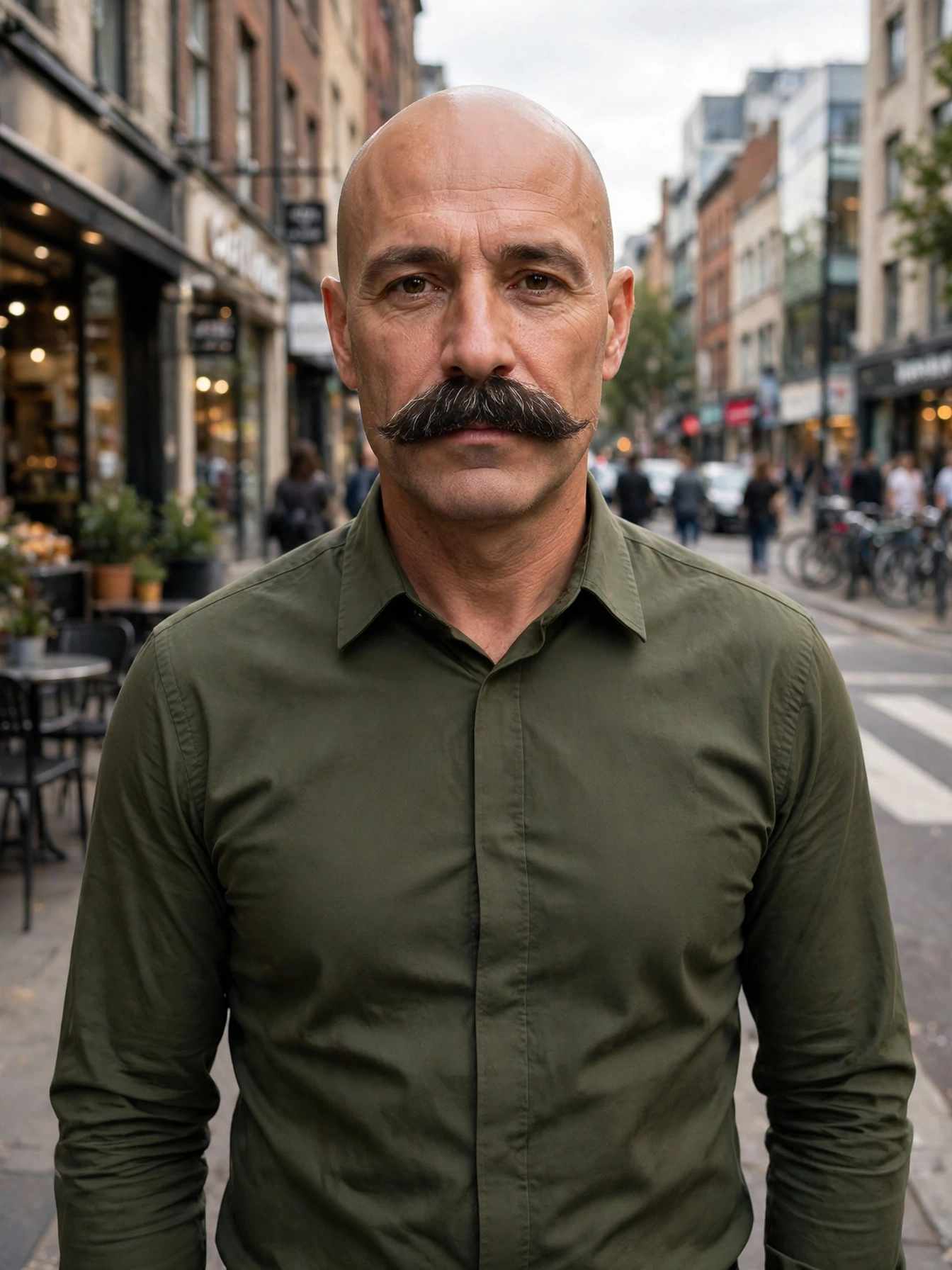 Bald Men with Mustache: 11 Timeless Style Ideas 2 The Chevron