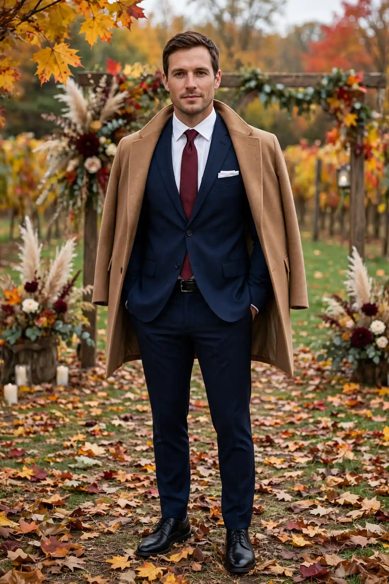 Men's Fall Wedding Outfits: 15 Ideas for Every Dress Code 3 The Classic Navy Suit — The Outfit That Never Loses