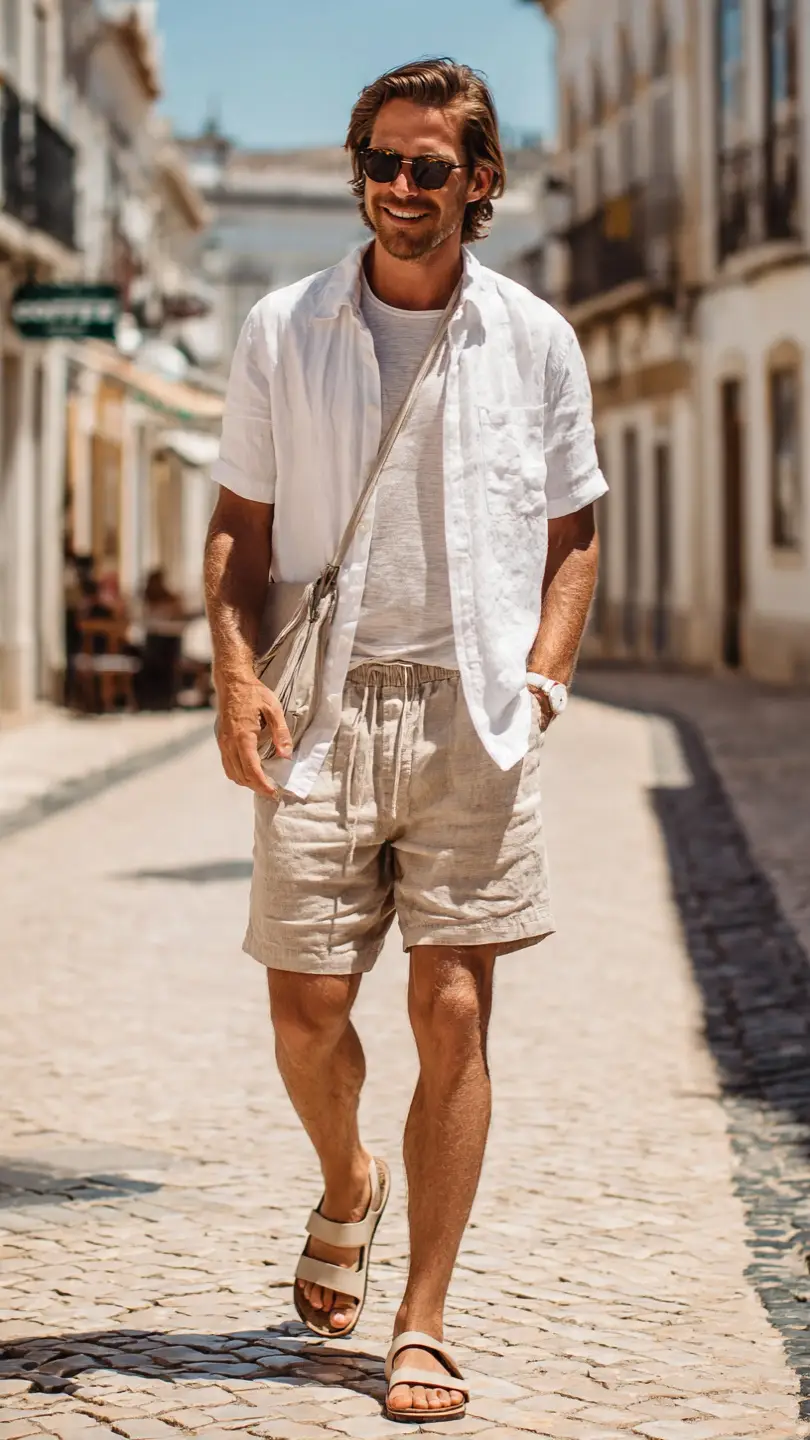9 Portugal Outfits for Men for Every Adventure 9 The Faro Old Town Wander — Relaxed, Considered, Assembled in 4 Minutes