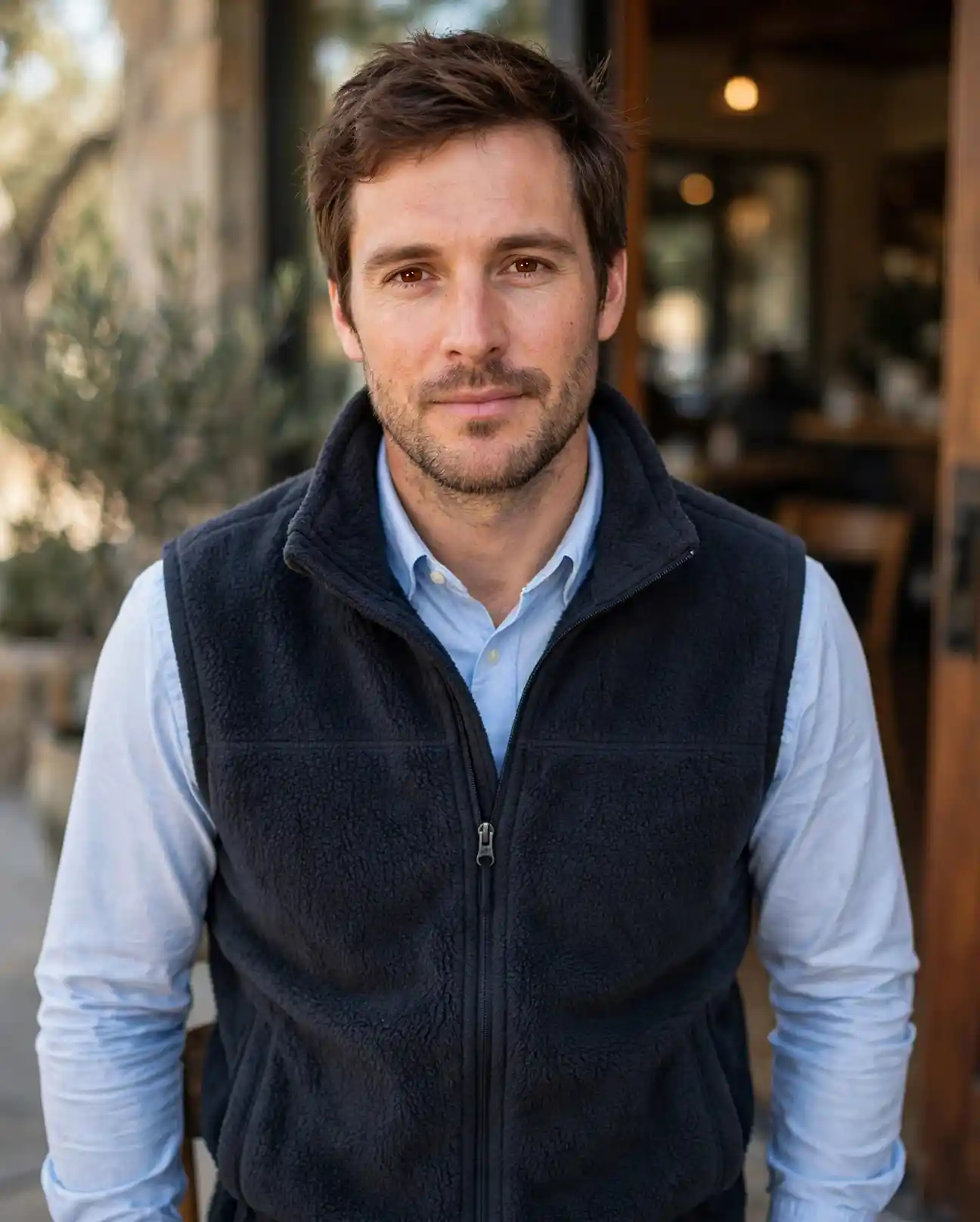 The Fleece Vest and Chinos