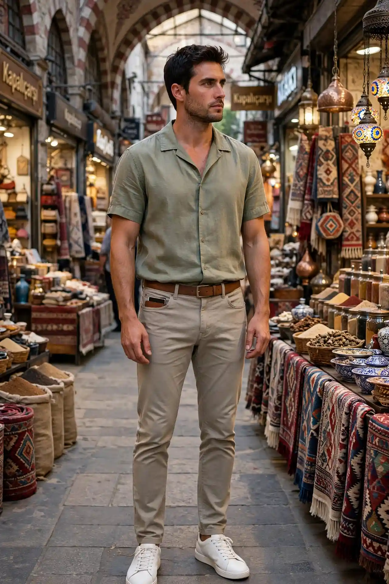 9 Turkey Outfits for Men for a Smart Travel Wardrobe 8 The Grand Bazaar Outfit — Sharp Enough to Negotiate In