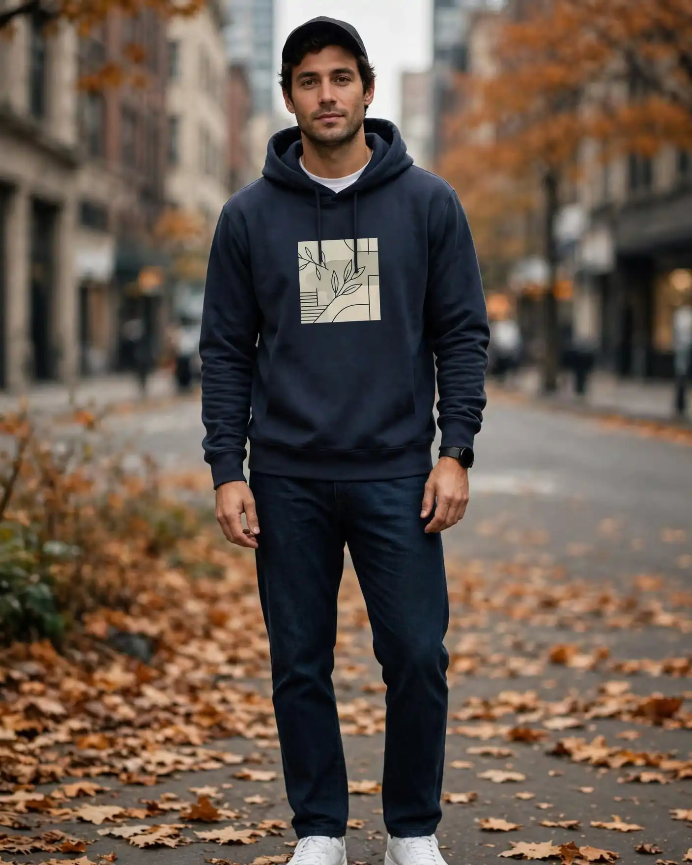 Men's Fall Hoodies for Effortless Autumn Style 8 The Graphic Hoodie and Dark Denim