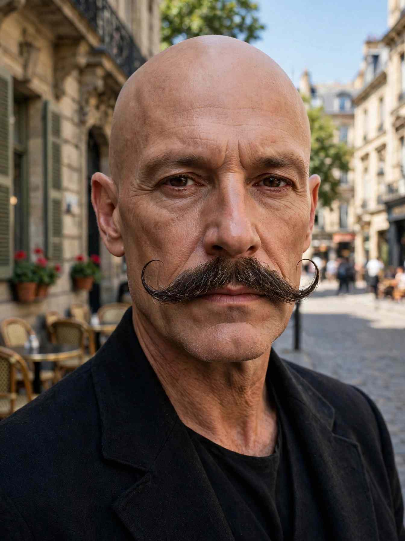 Bald Men with Mustache: 11 Timeless Style Ideas 9 The Imperial