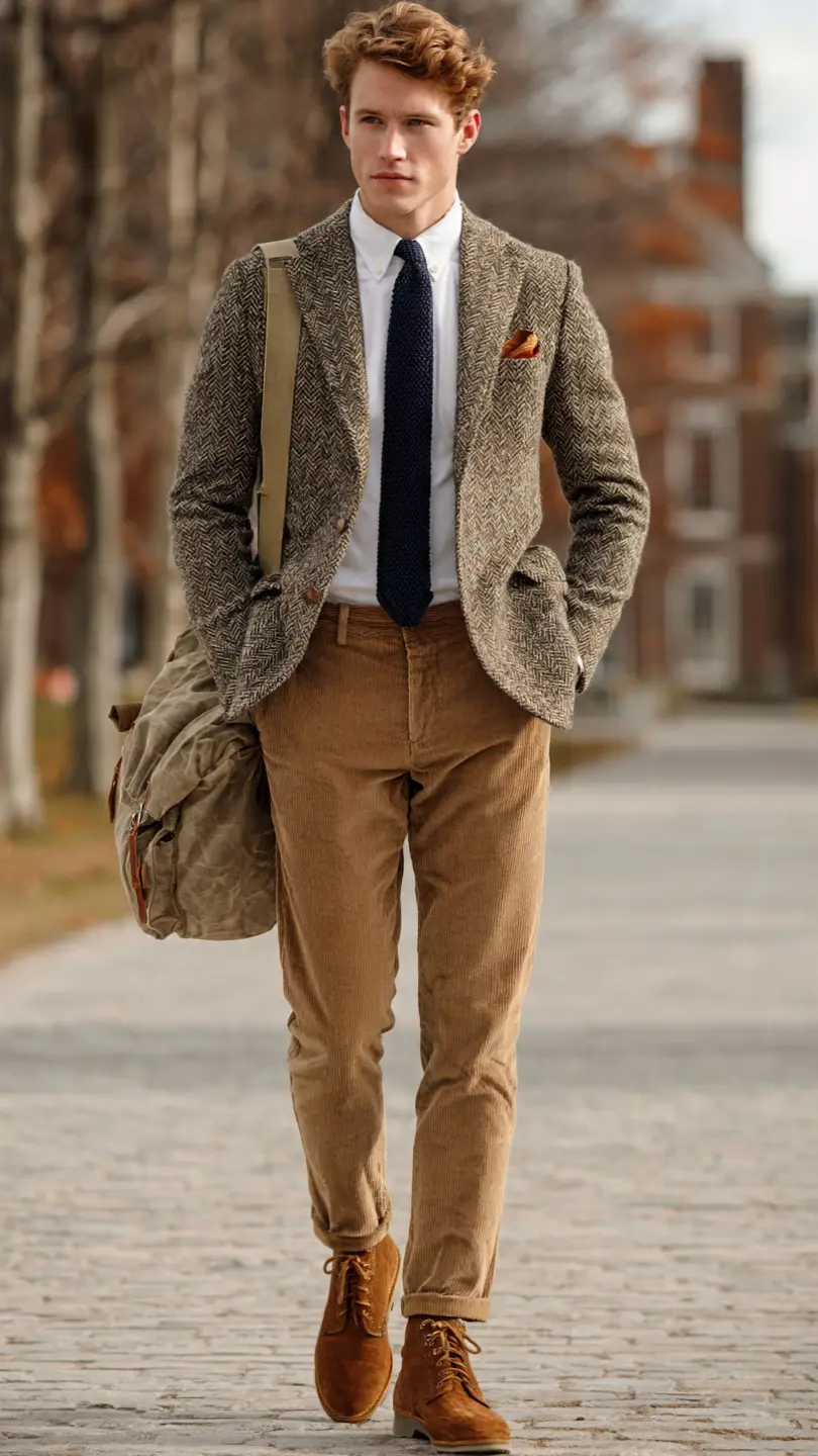 American Outfits for Men: 14 Ideas That Always Look Stylish 9 The Ivy League Intellectual — Smart Without Trying to Look Smart