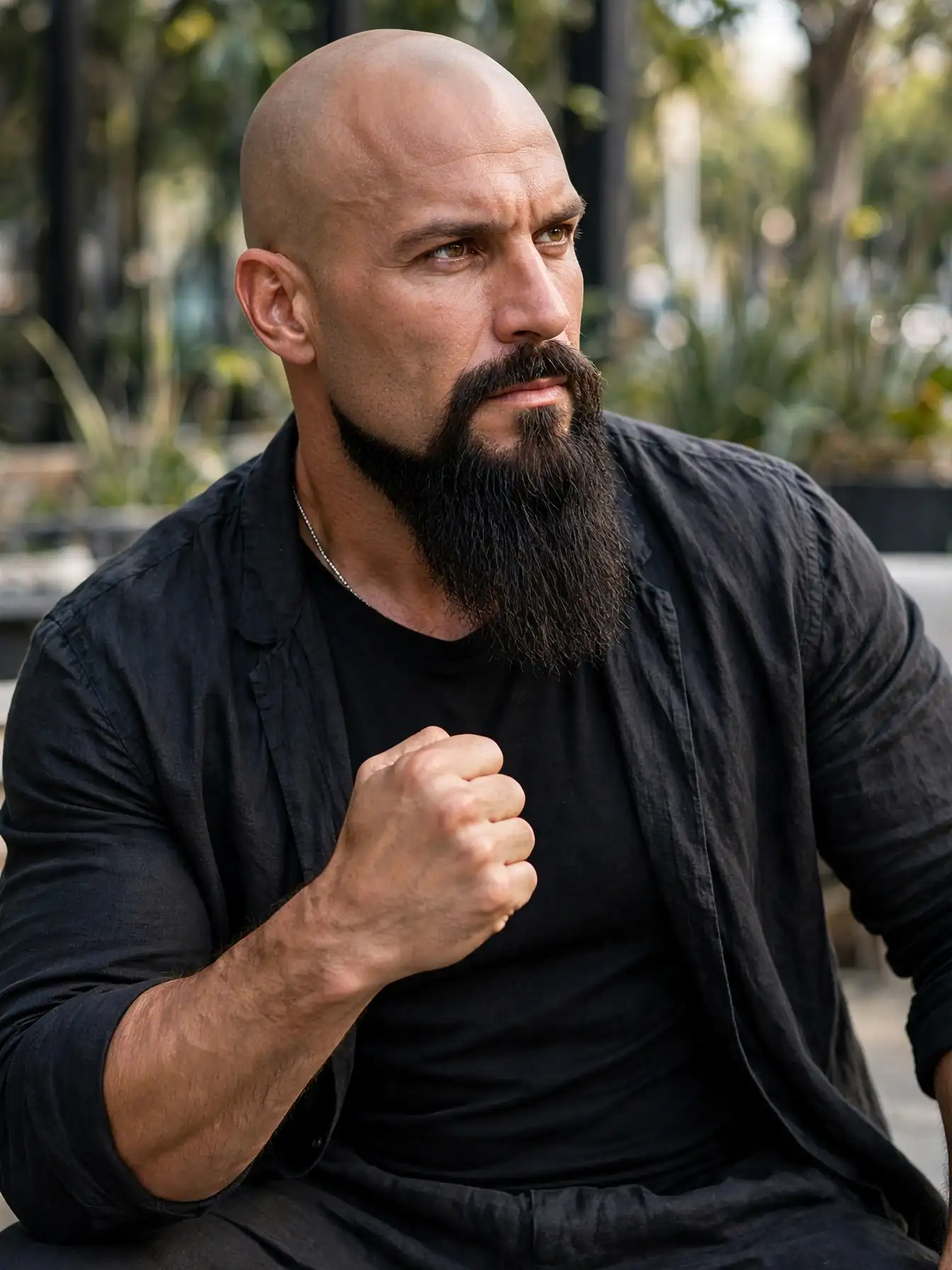 Bald Men with Goatee: 9 Confident Looks to Try 7 The Long Chin Beard