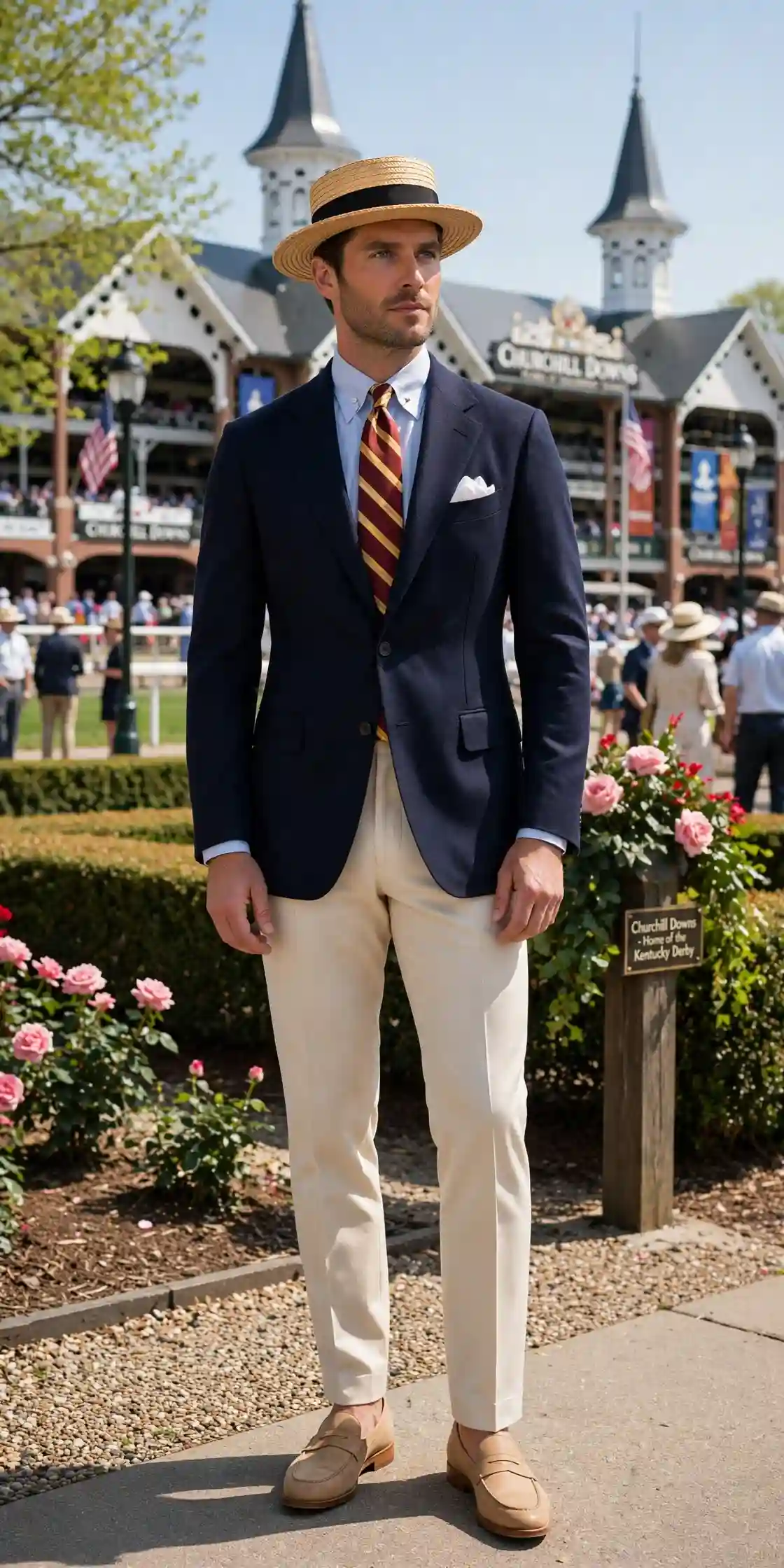 15 Kentucky Derby Outfits for Men That Stand Out 8 The Navy and Cream — The Foolproof Foundation