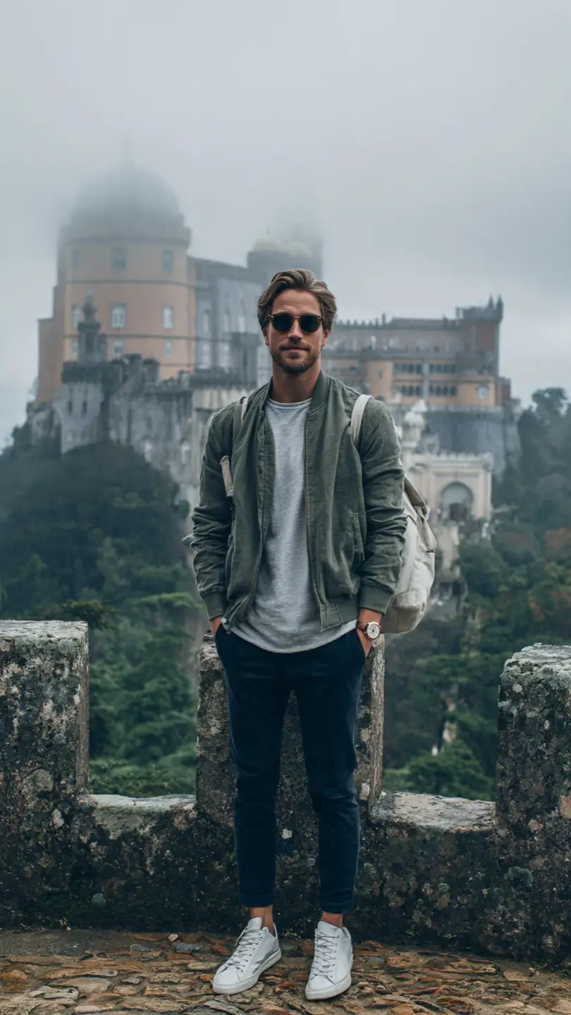 9 Portugal Outfits for Men for Every Adventure 7 The Sintra Day Trip — Cooler Temperatures Demand a Smarter Layer Game